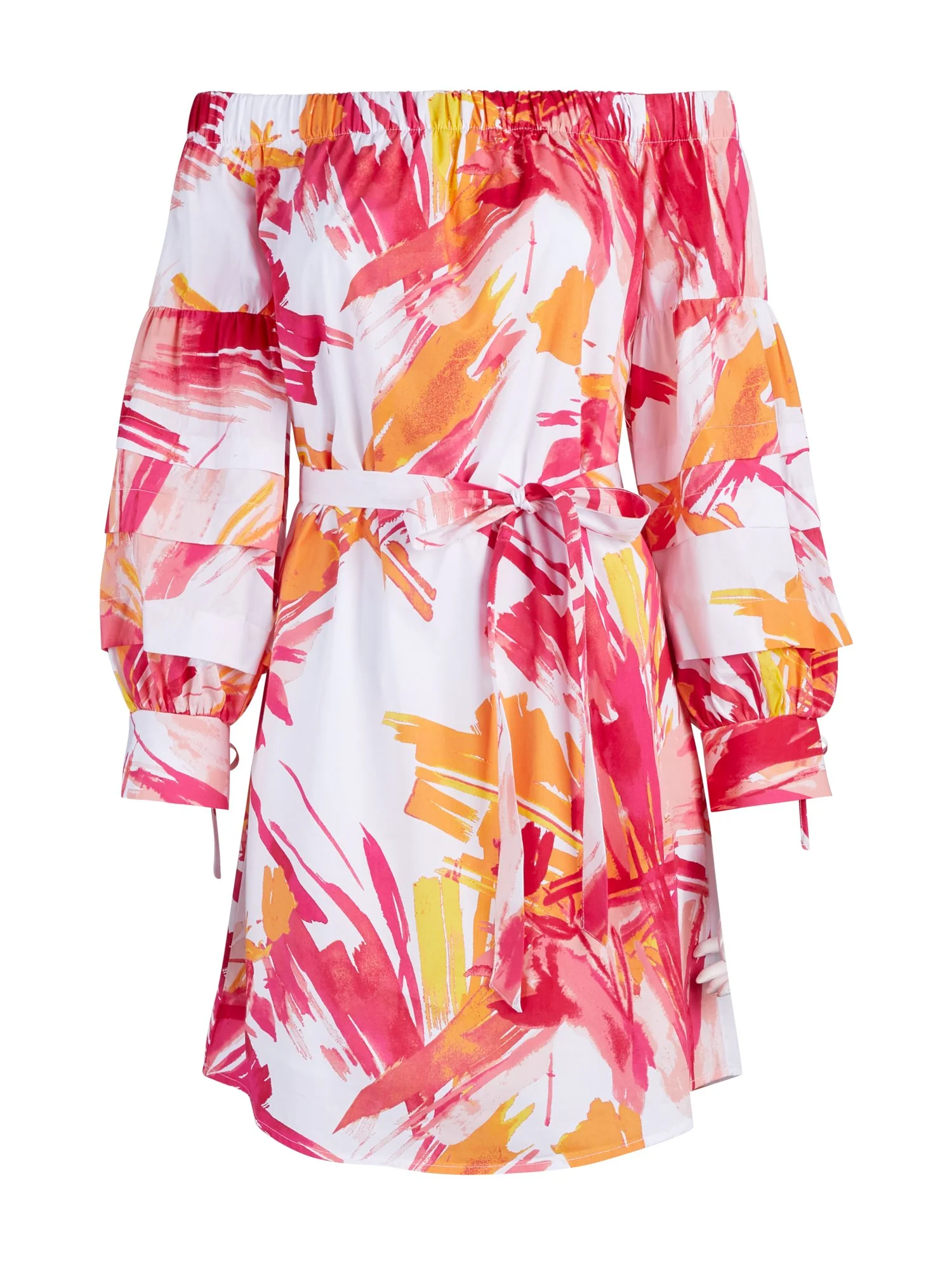 Off-The-Shoulder Poplin Shift Dress - Image 2