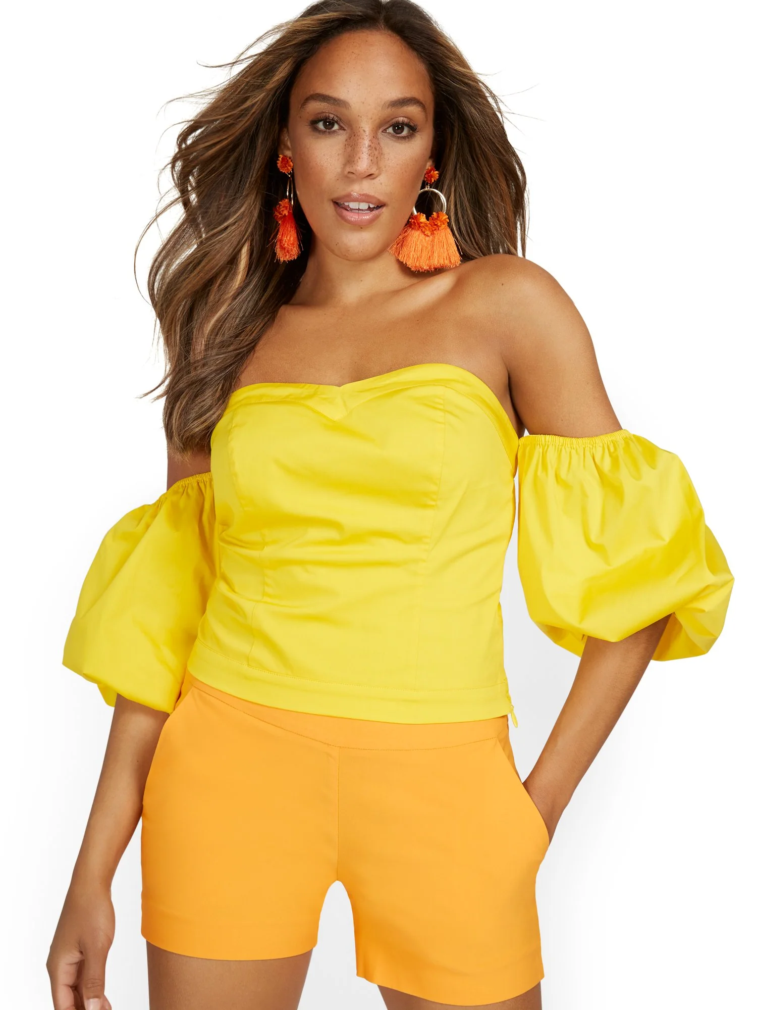 Off-The-Shoulder Poplin Top - Image 5