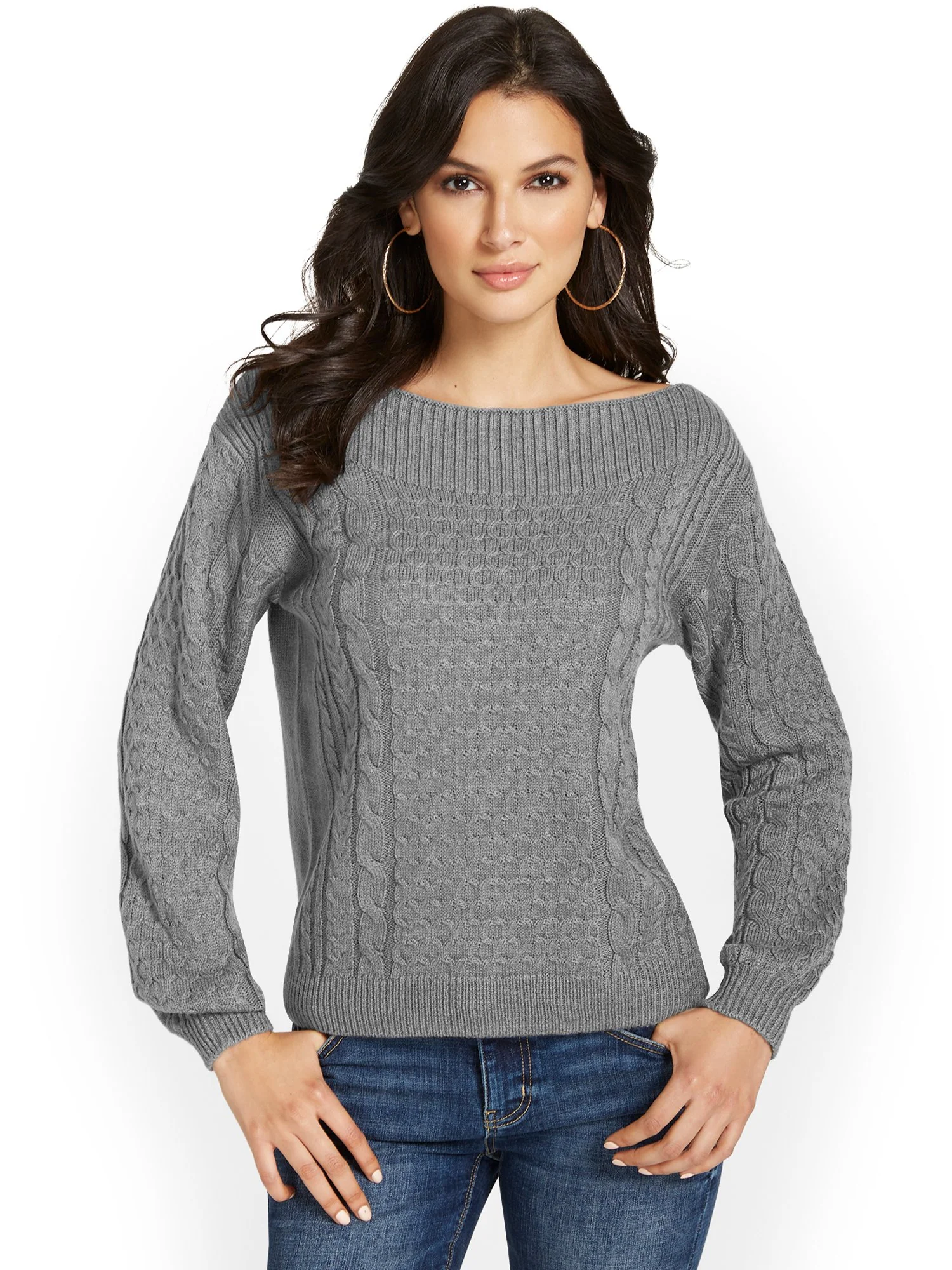 Off-The-Shoulder Pullover Sweater - Image 5