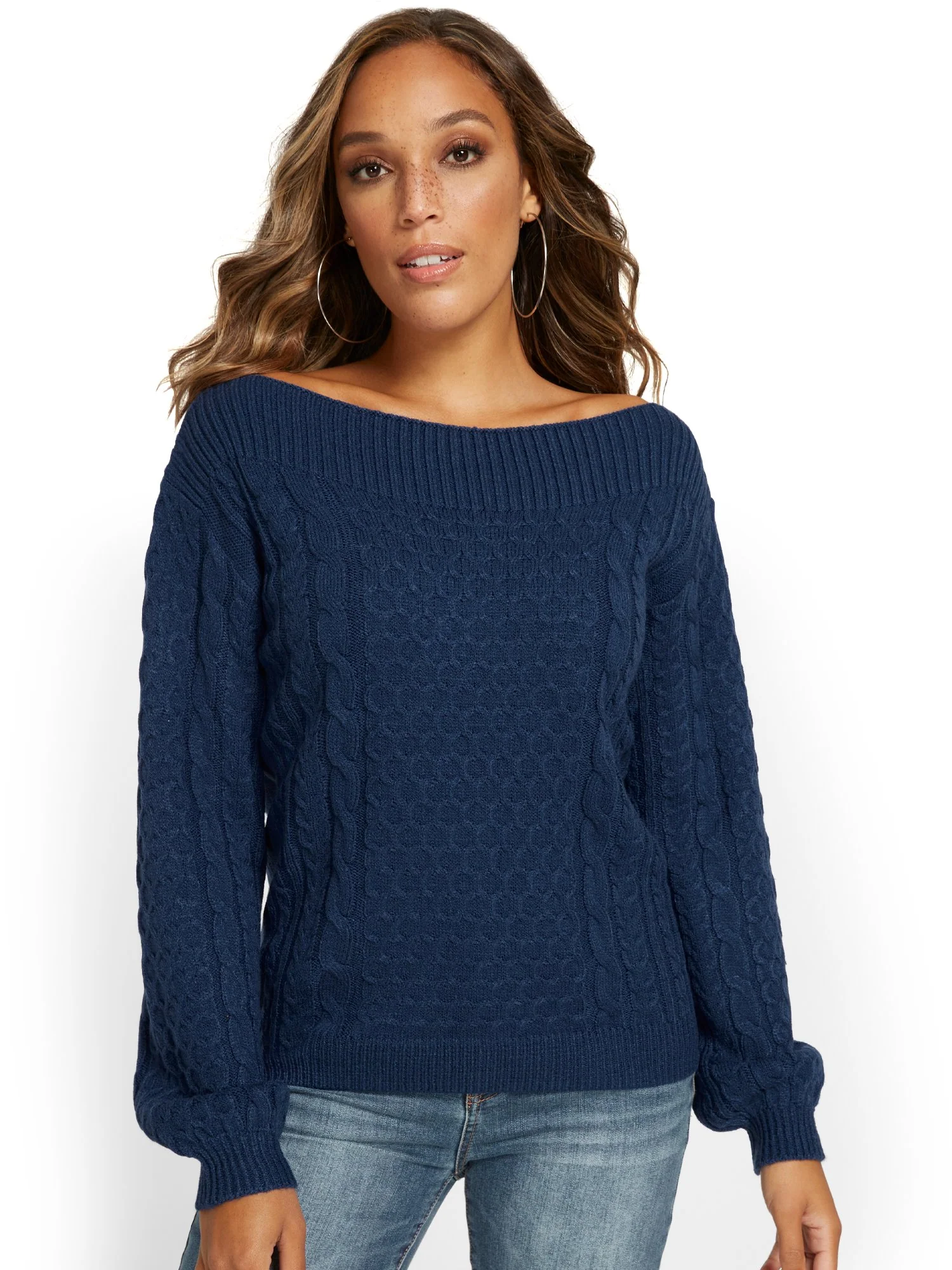 Off-The-Shoulder Pullover Sweater - Image 7