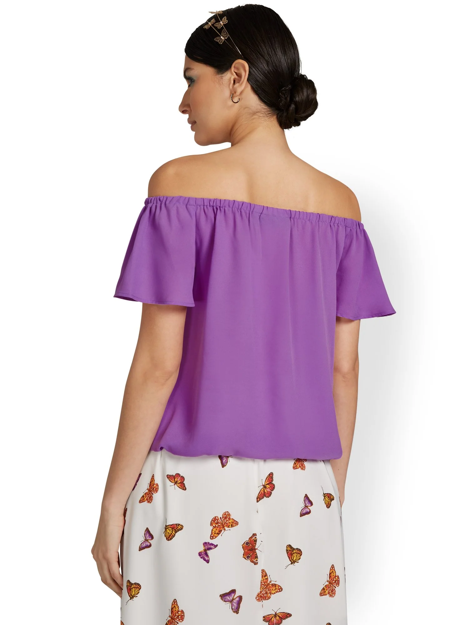 Off-The-Shoulder Ruffle Blouse - Image 3