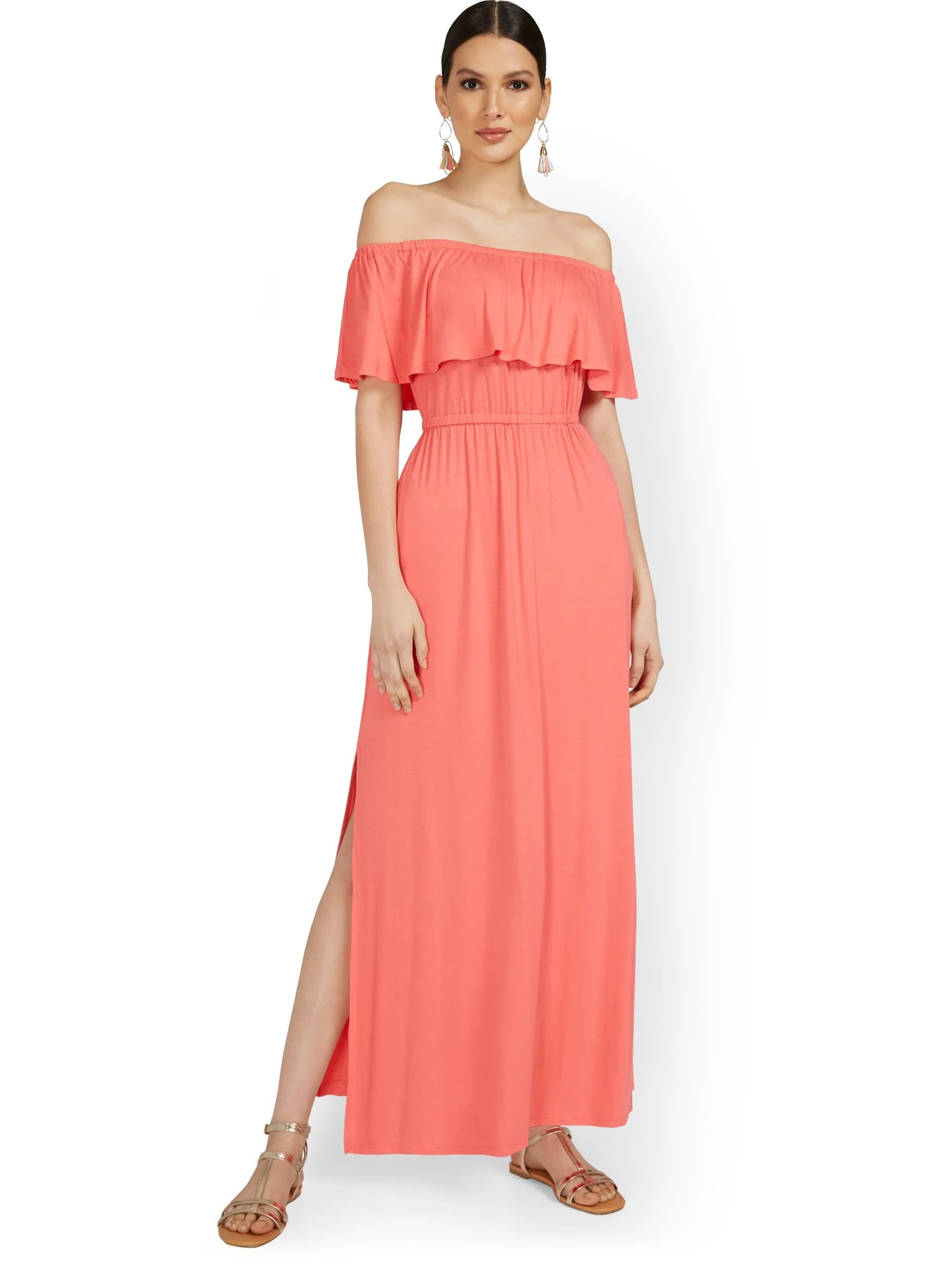 Off-The-Shoulder Ruffle Maxi Dress - Image 8