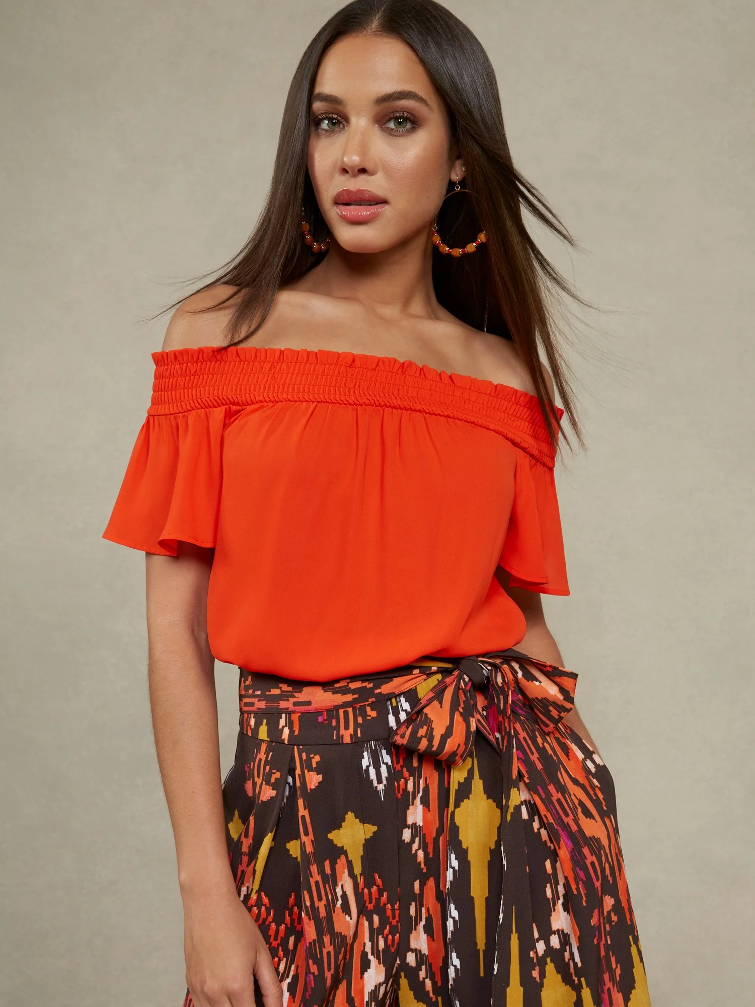Off-The-Shoulder Smock Blouse - Image 2