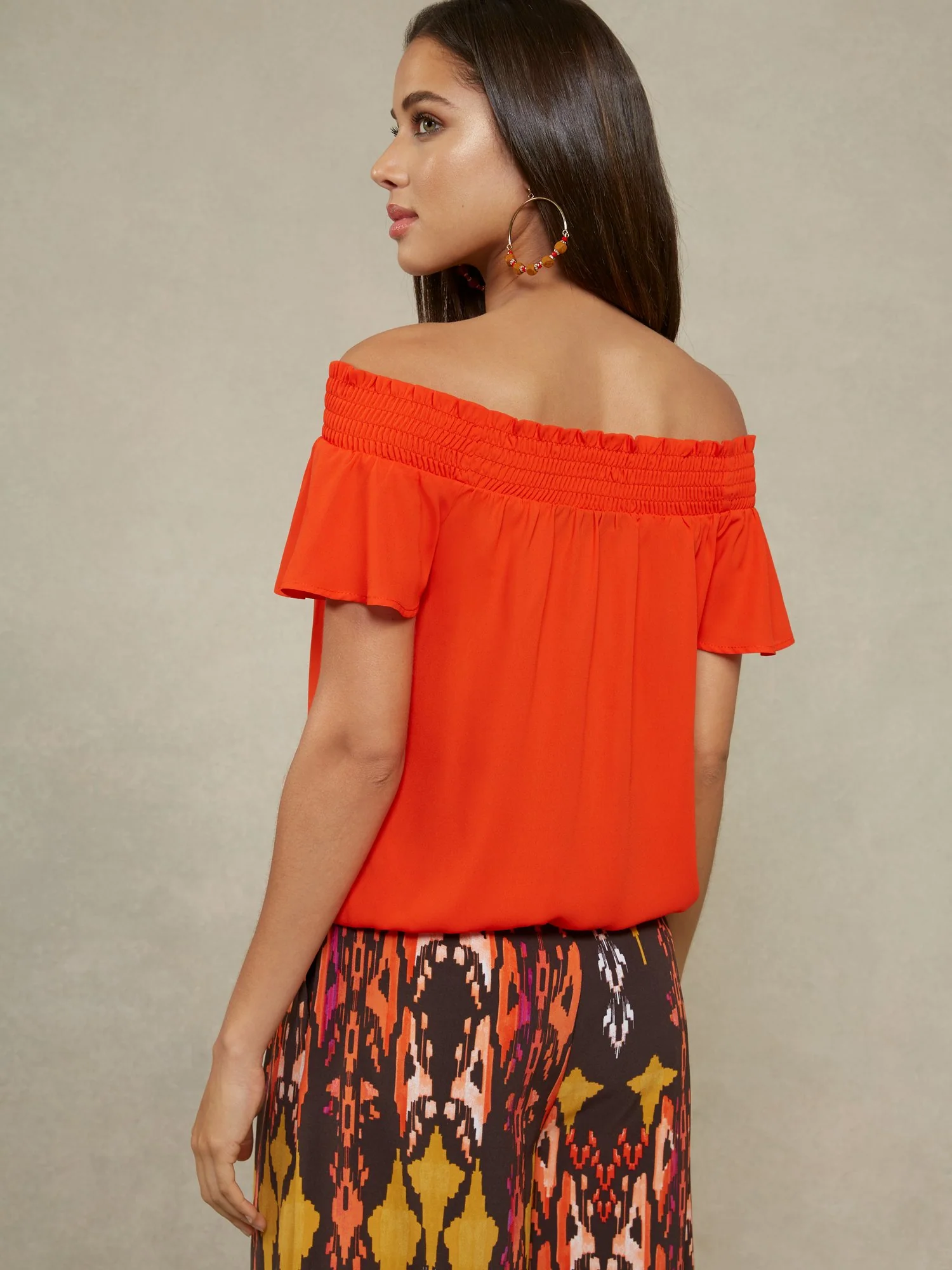 Off-The-Shoulder Smock Blouse - Image 3