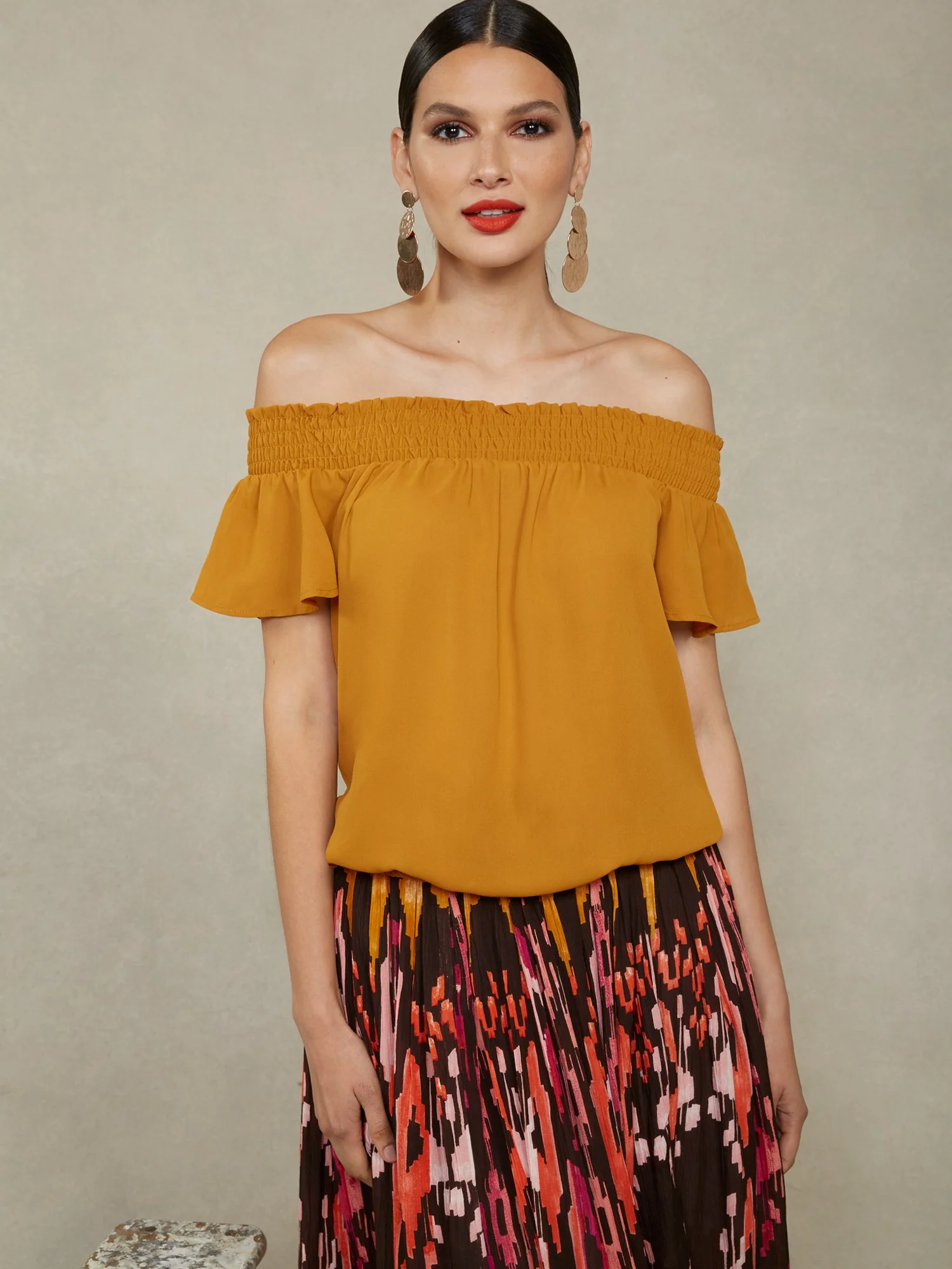 Off-The-Shoulder Smock Blouse - Image 8