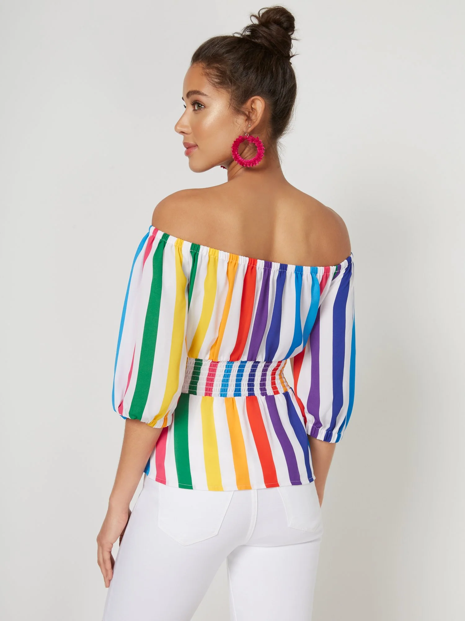 Off-The-Shoulder Stripe Top - Image 3