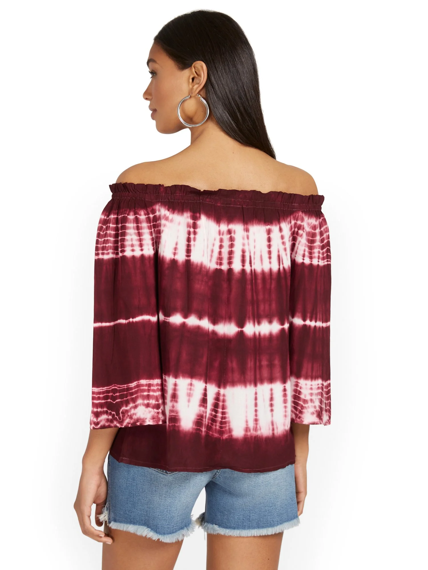 Off-The-Shoulder Tie-Dye Top - Image 3