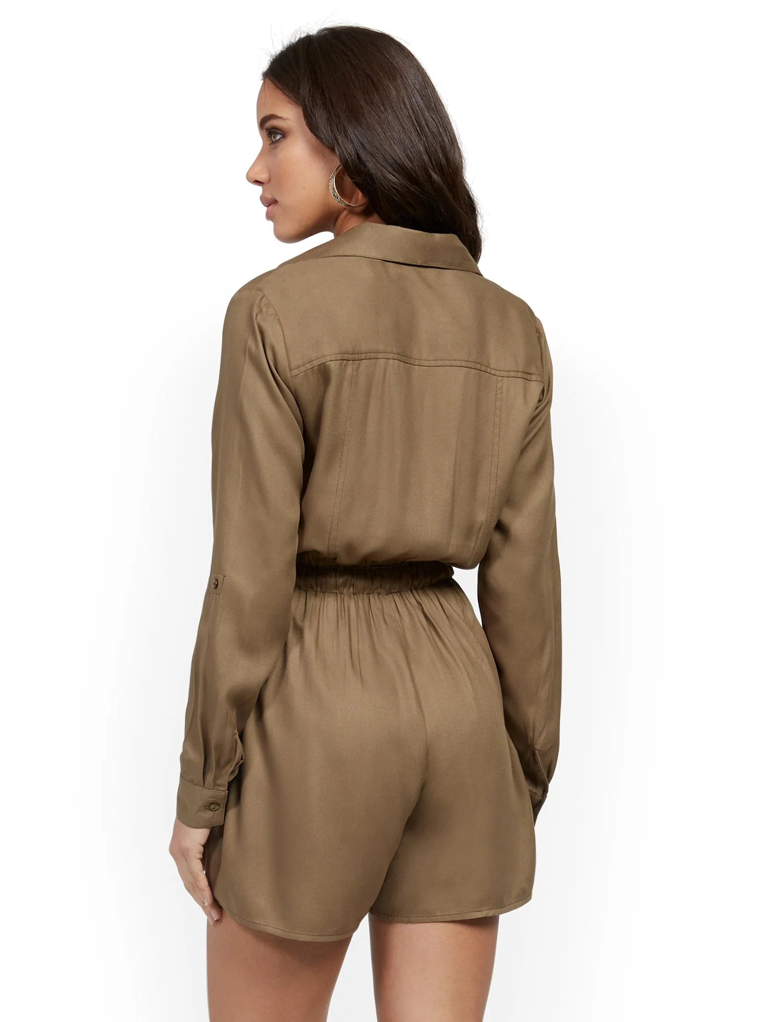 Olive Utility Romper - Image 3