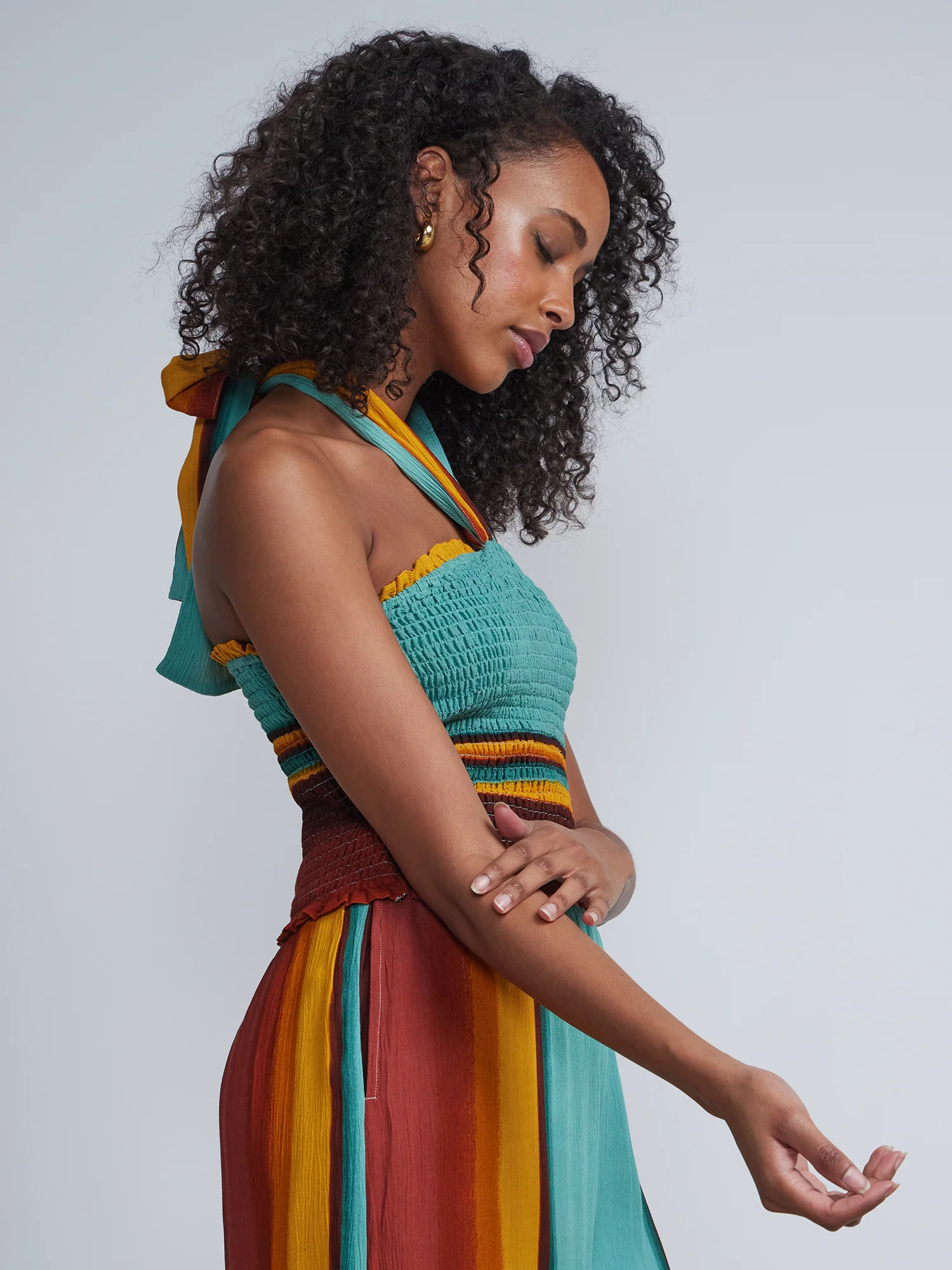 Ombre Smocked Halterneck Top - Image 2