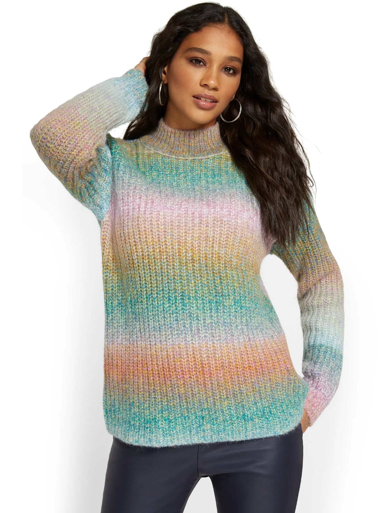 Ombre Turtleneck Sweater - Image 2