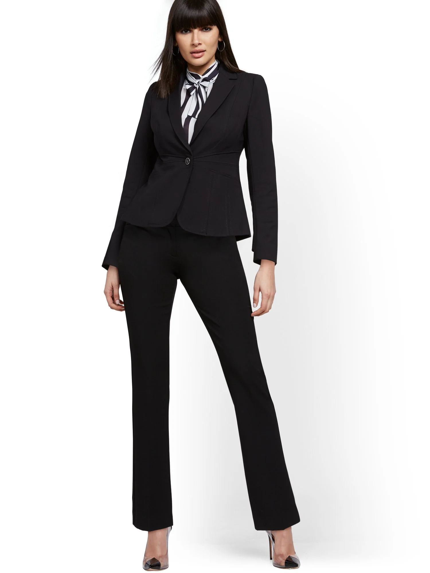 One-Button Waist-Inset Jacket - All-Season Stretch - 7th Avenue - Image 4