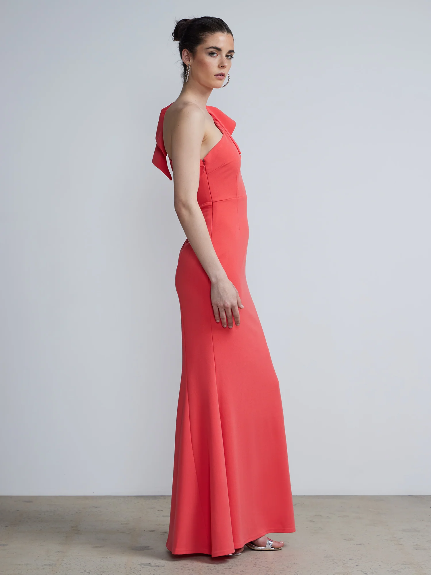 One Shoulder Ruffle Gown - Image 2