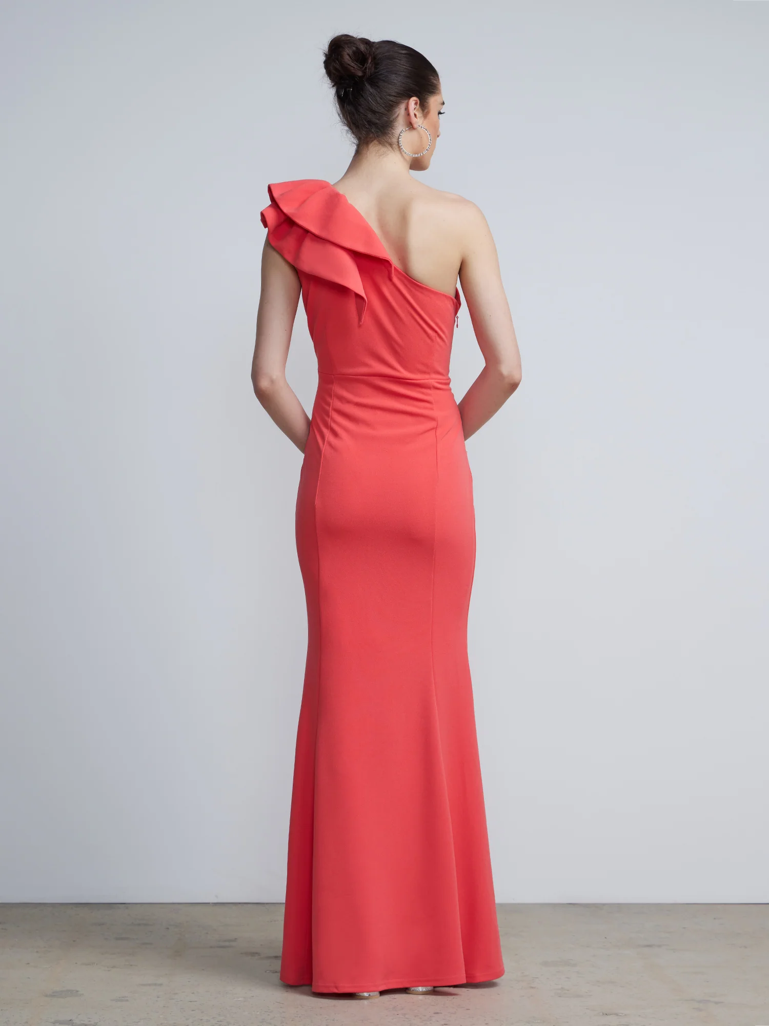 One Shoulder Ruffle Gown - Image 3
