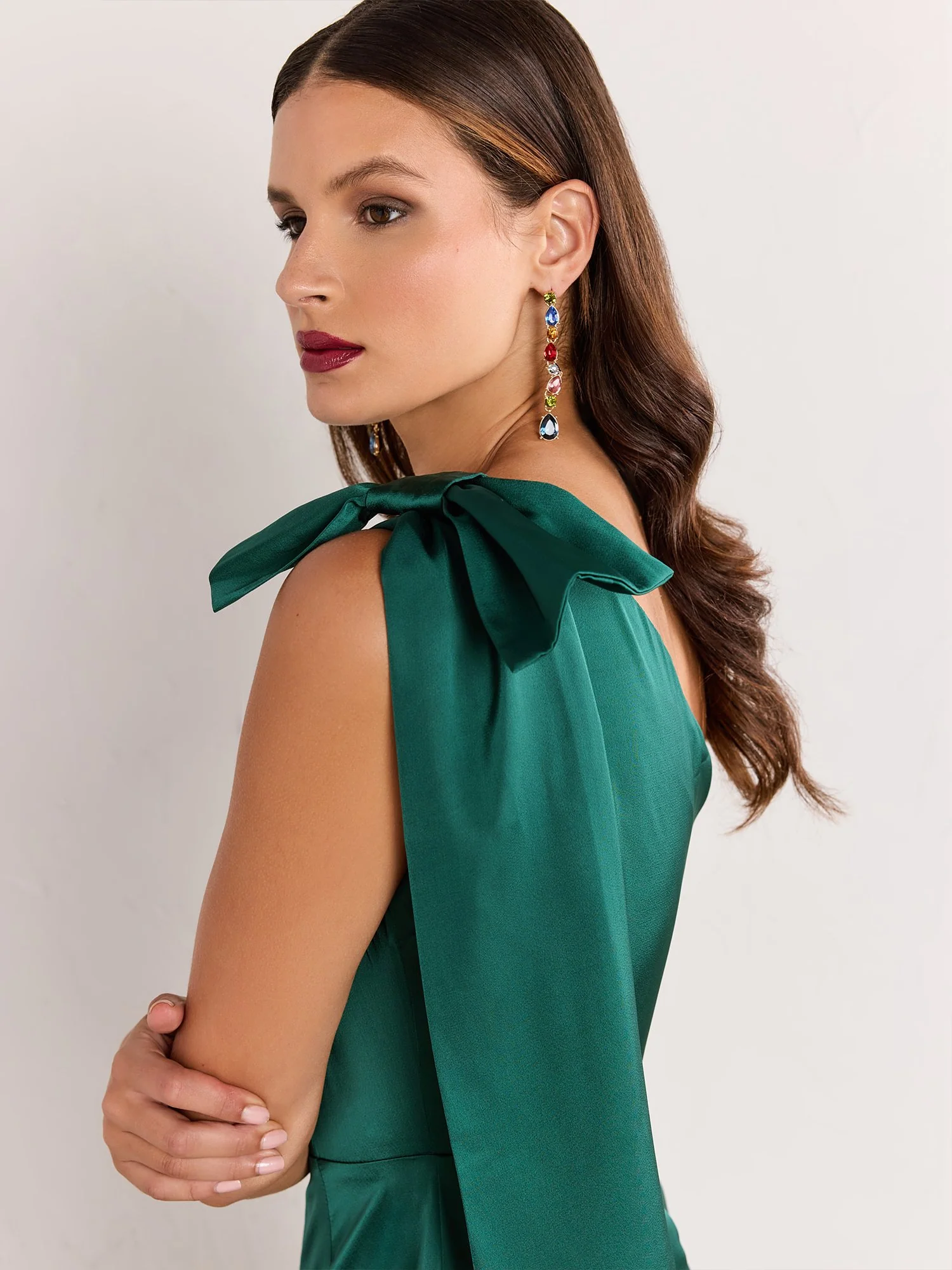 One-Shoulder Bow Wide Leg Jumpsuit - Lena - Image 7