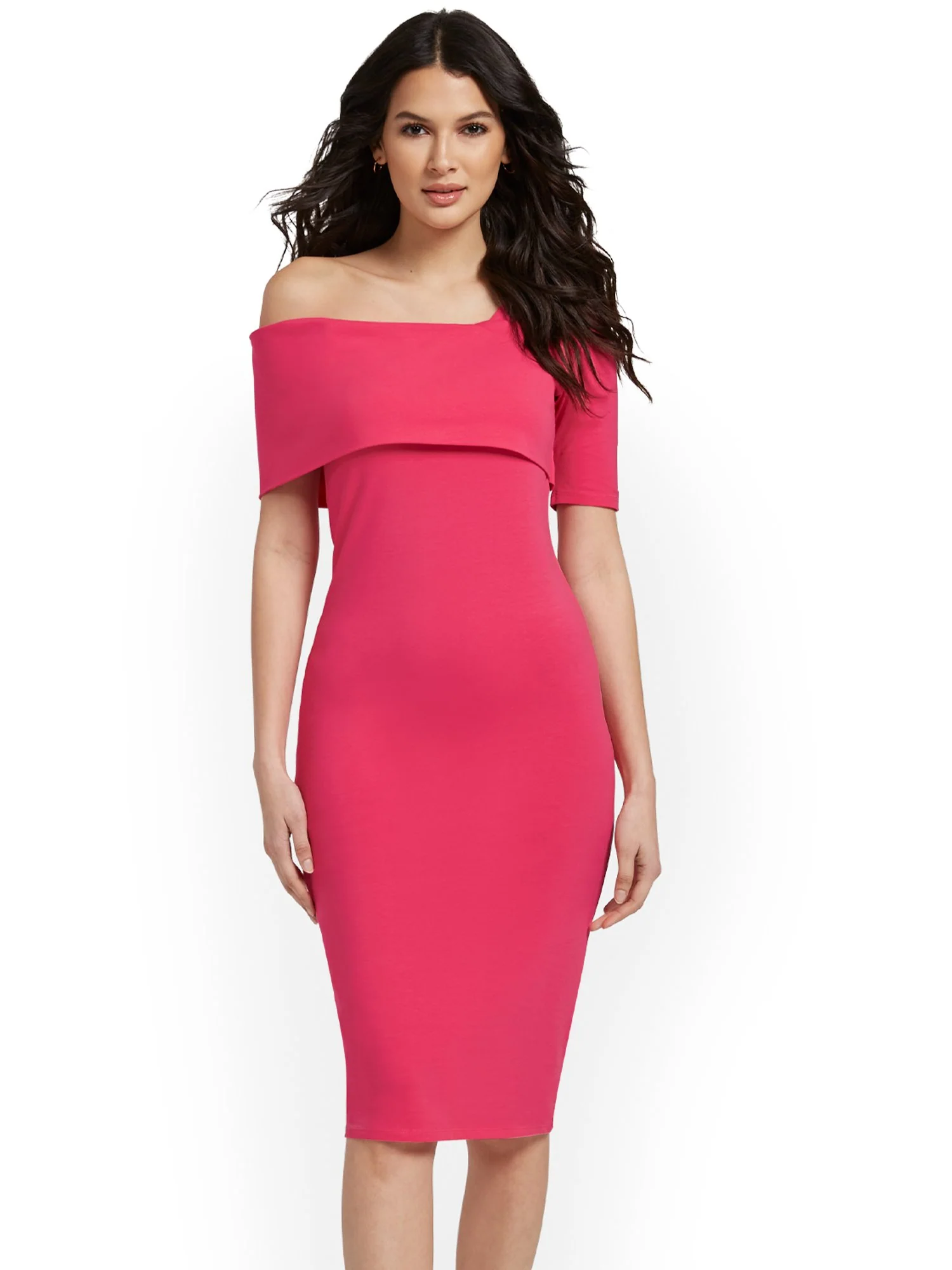 One-Shoulder City Tee Dress - Image 6