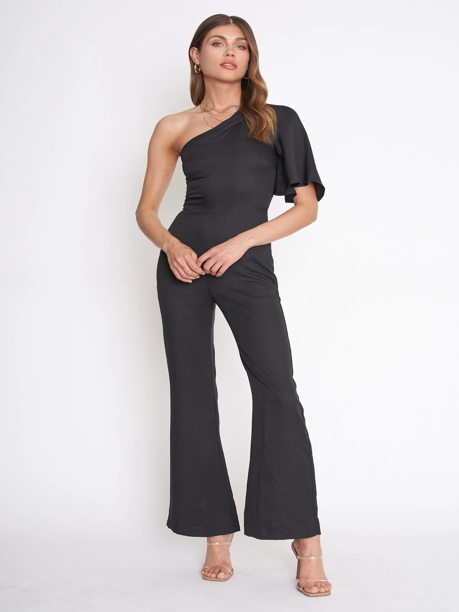4Sienna One-Shoulder Crepe Jumpsuit - Brands We Love