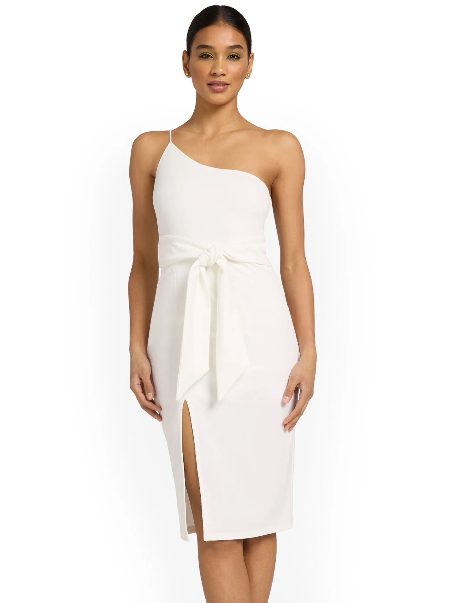 One-Shoulder Crepe Midi Dress - Lena - Image 6