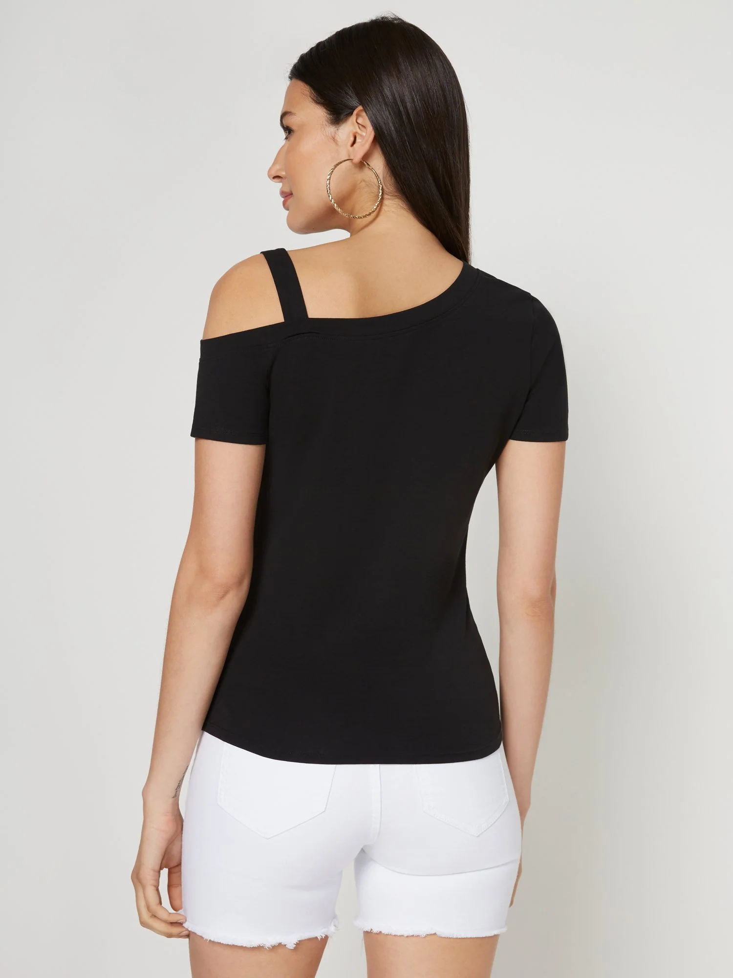 One-Shoulder Cutout City Tee - Image 3
