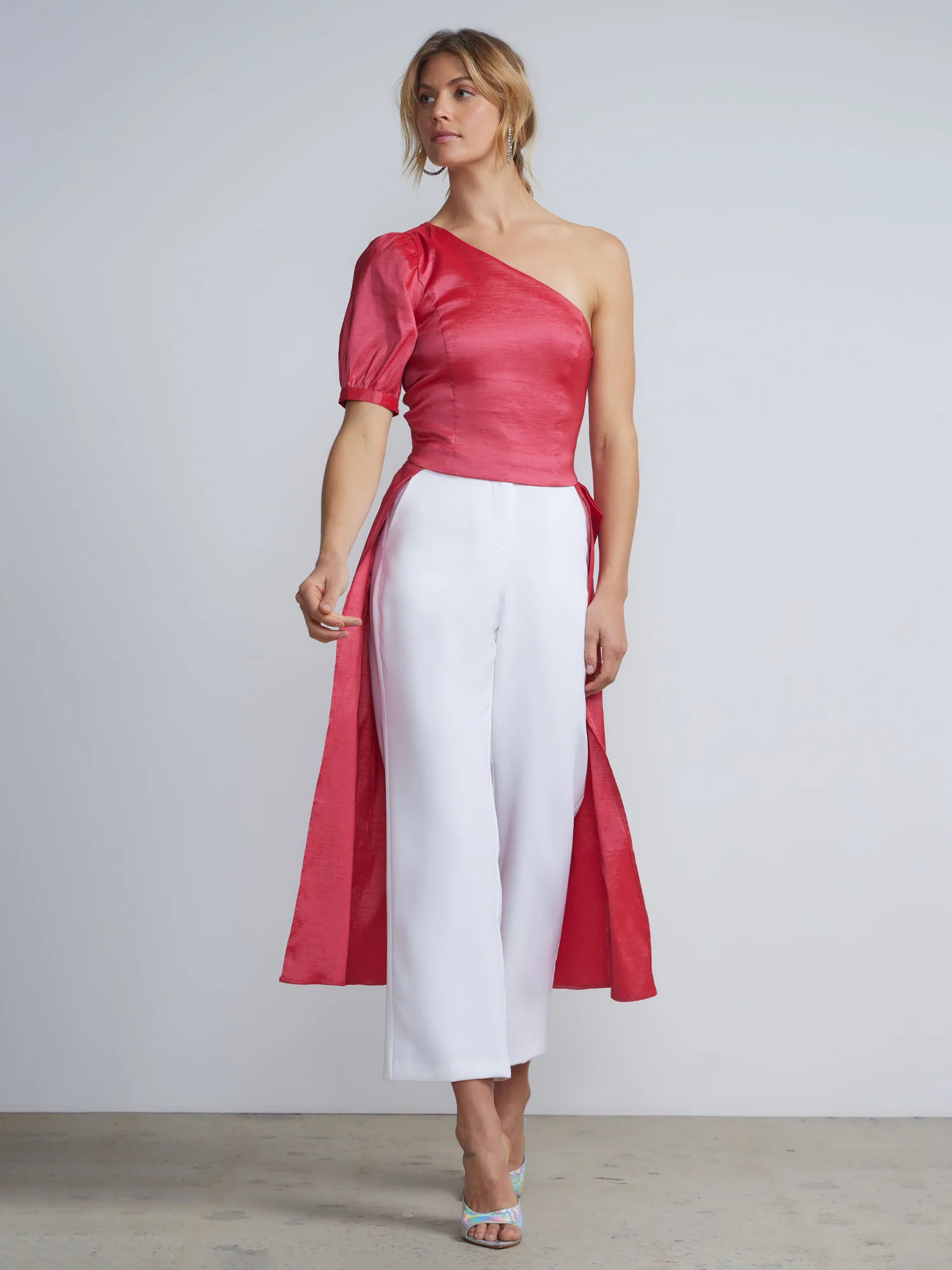 One Shoulder High Low Maxi Top
