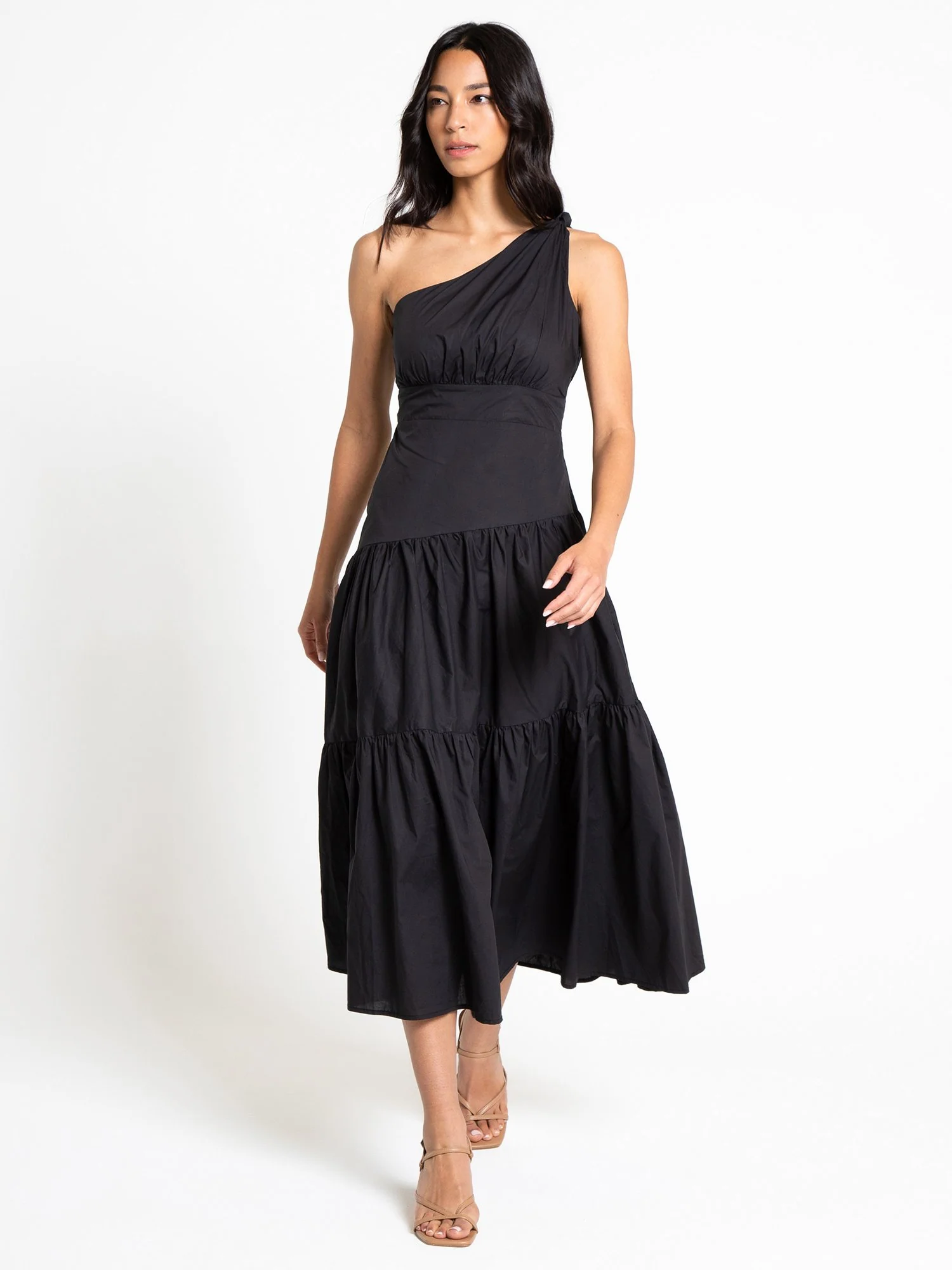 One-Shoulder Poplin Maxi Dress - Lena - Image 2