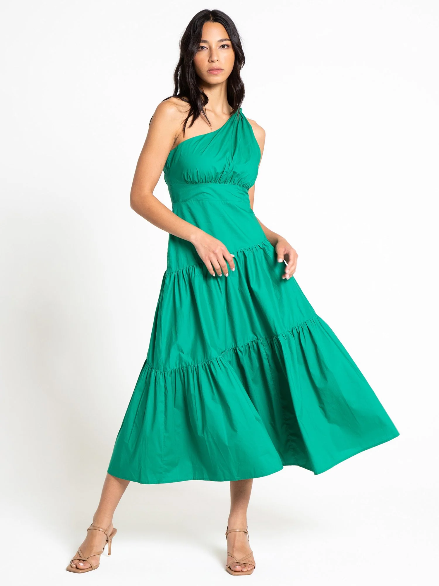 One-Shoulder Poplin Maxi Dress - Lena - Image 6