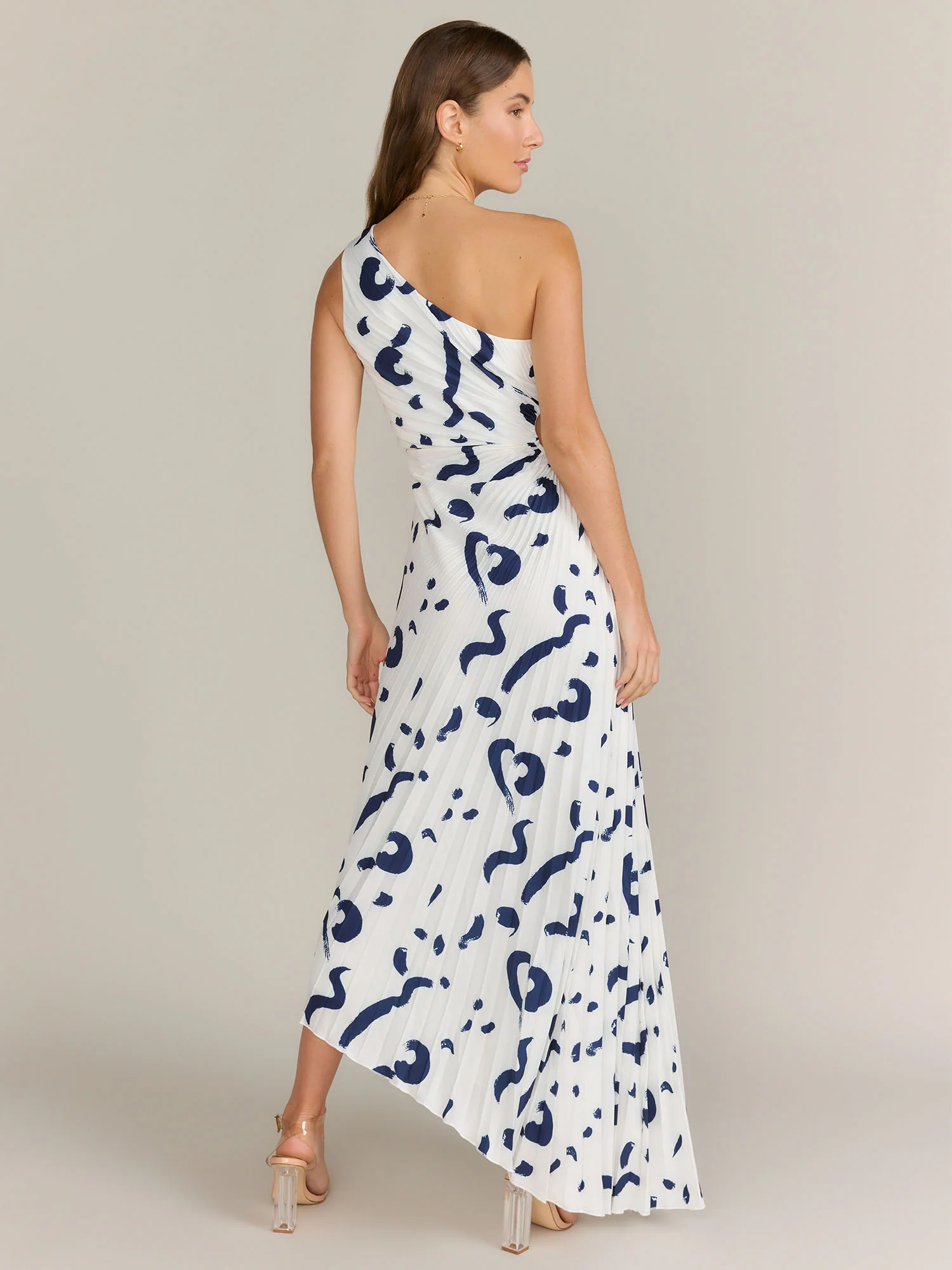 Minuet One Shoulder Side Cutout Pleated Maxi Dress - Brands We Love - Image 3