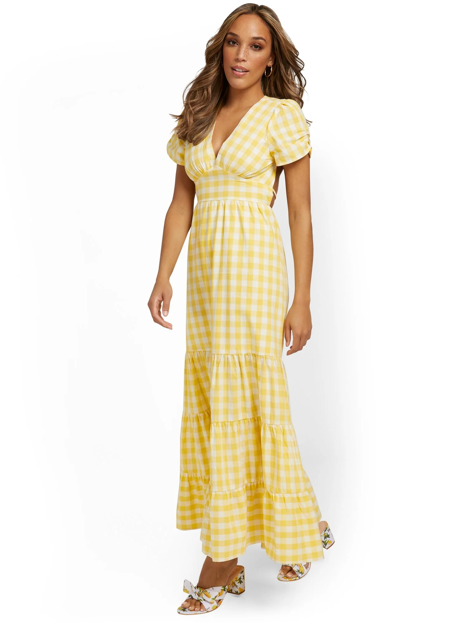 Lena Open-Back Gingham Dress - Brands We Love