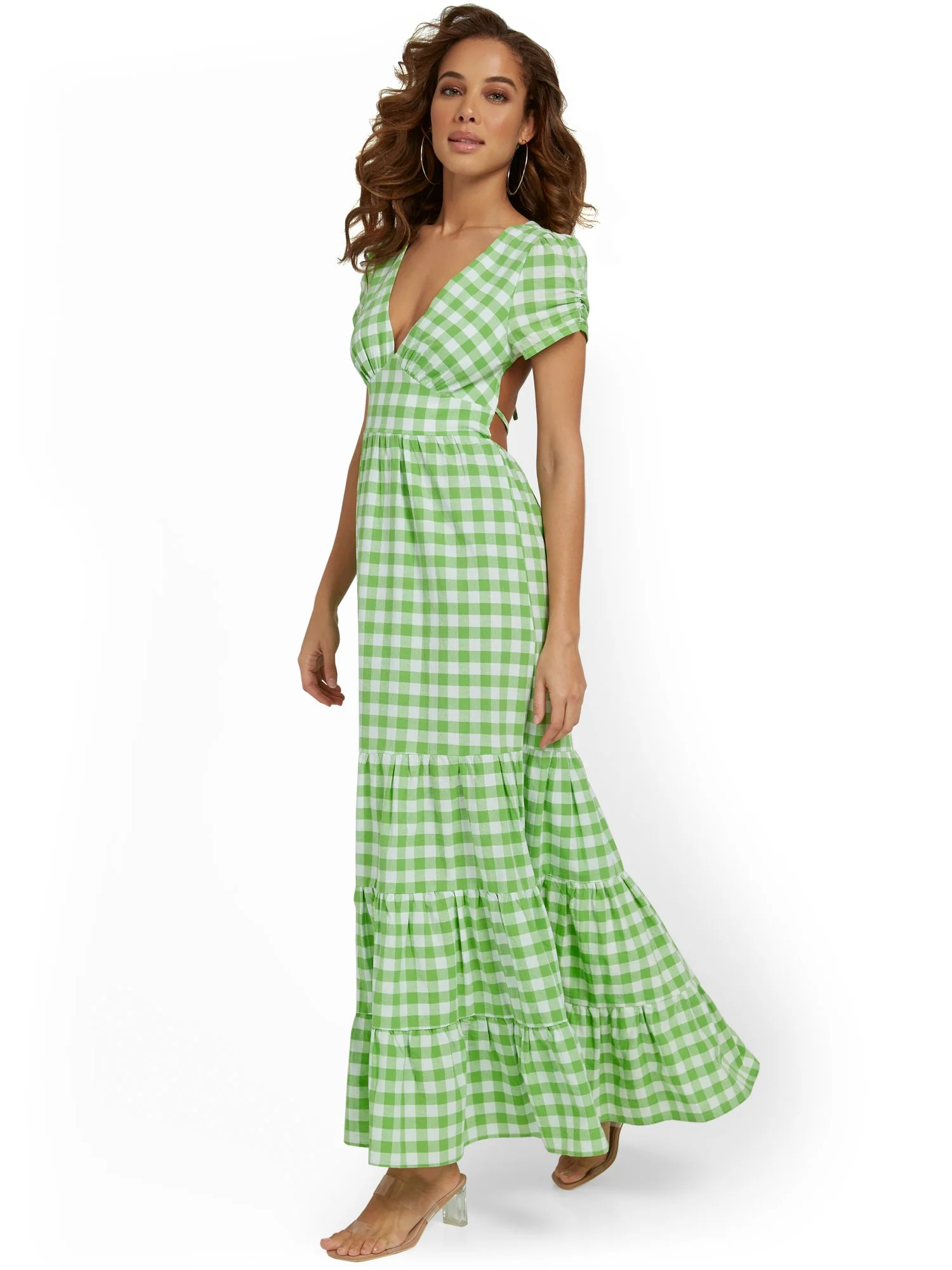 Lena Open-Back Gingham Dress - Brands We Love - Image 7