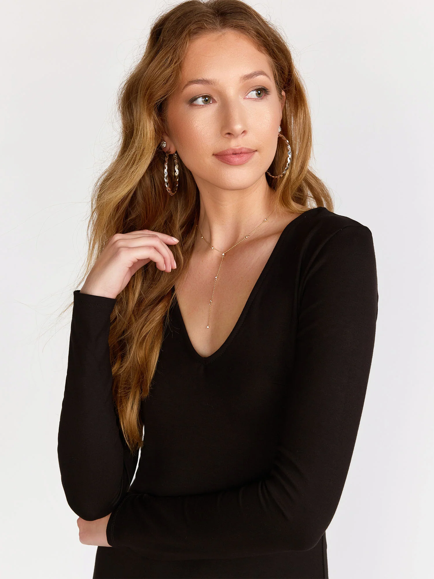 Open Back Rhinestone Chain Midi Dress - Fore Collection - Image 4