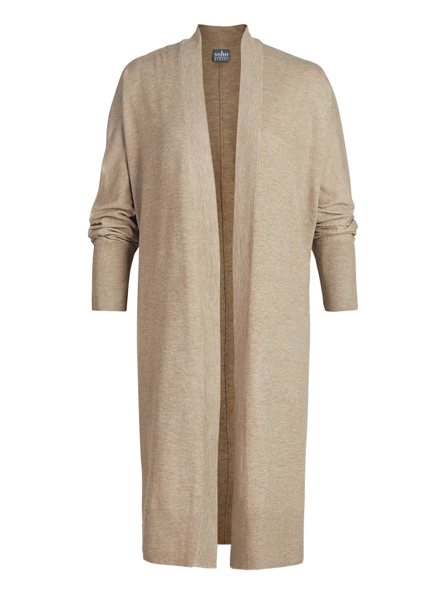 Open-Front Ribbed Knit Cardigan - Image 5