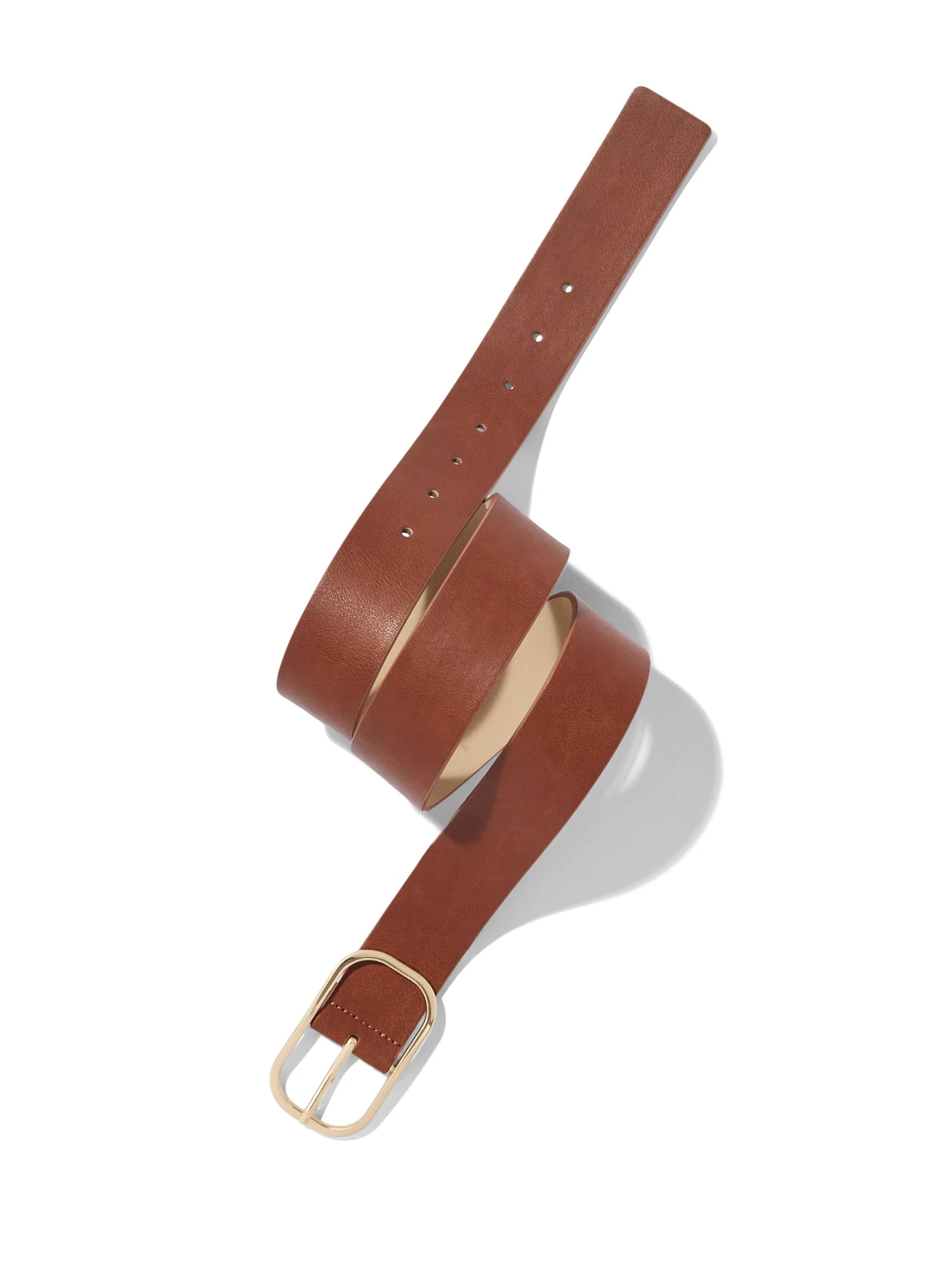 Oval-Buckle Faux-Leather Belt - Image 2