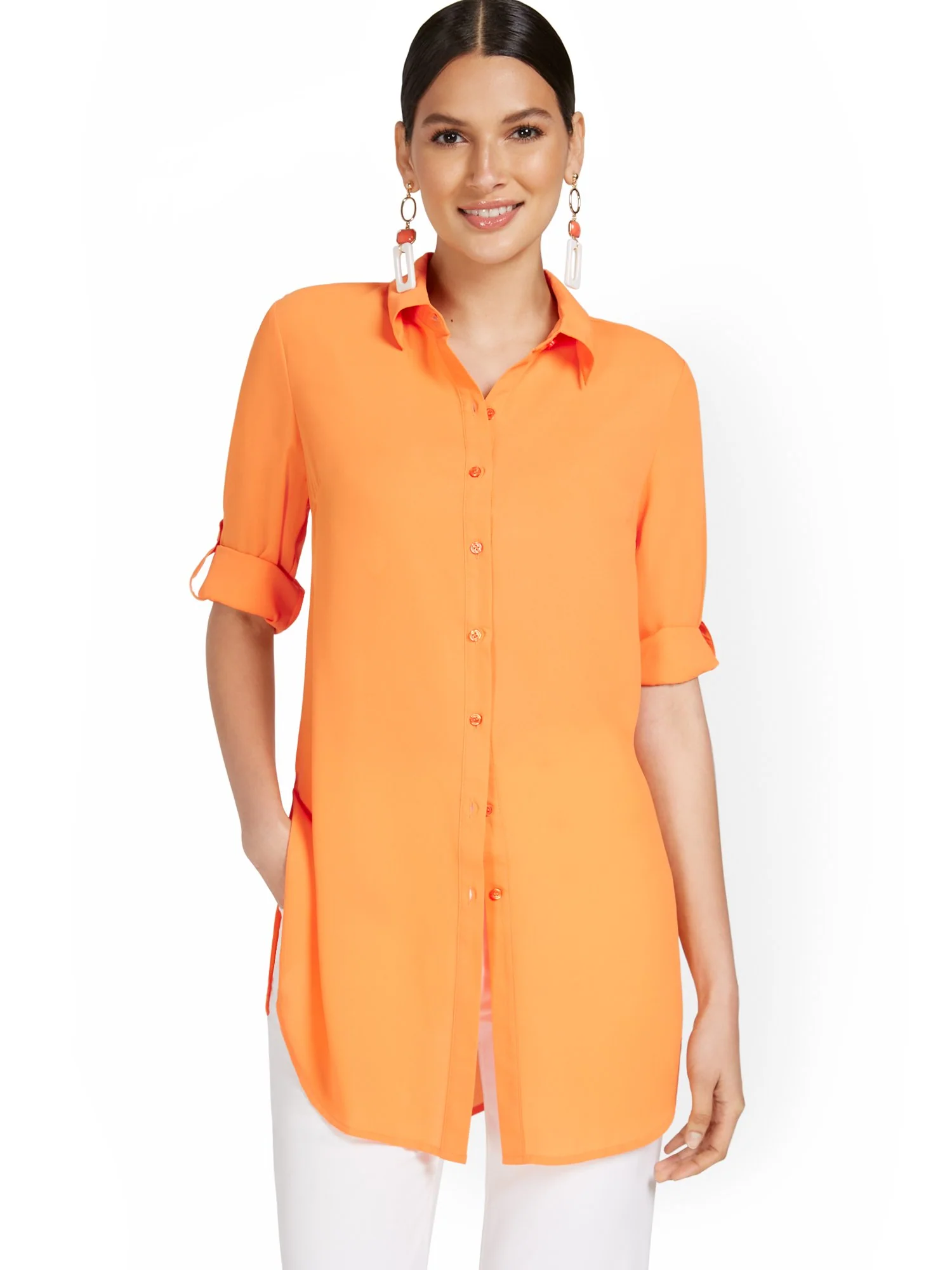 Oversized Button-Down Top - Image 4