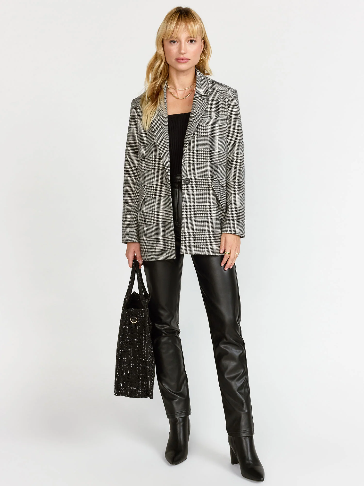 Dress Forum Oversized Menswear Glen Plaid Blazer - Brands We Love - Image 3