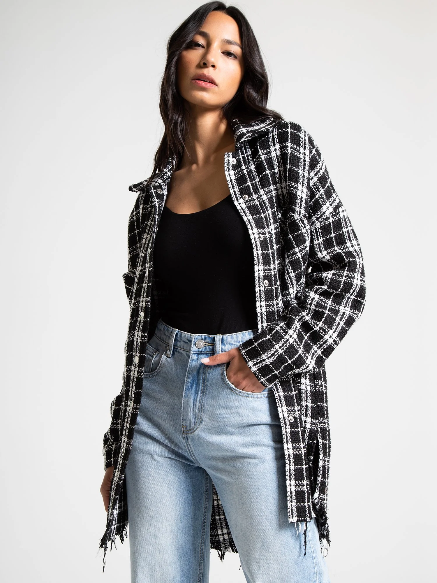 Aaron & Amber Oversized Plaid Shacket - Brands We Love - Image 2