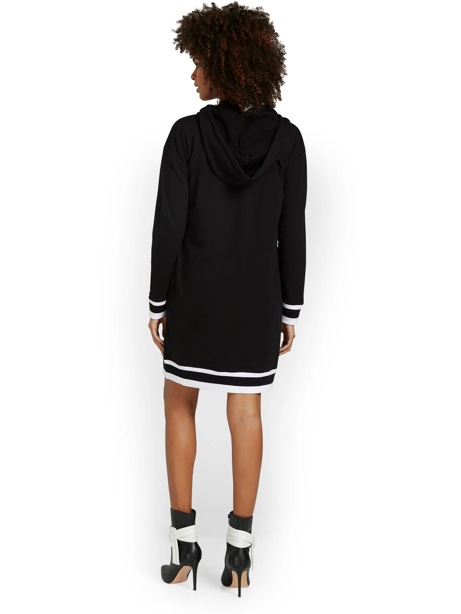 Oversized Zip-Front French Terry Hoodie Jacket - Image 3