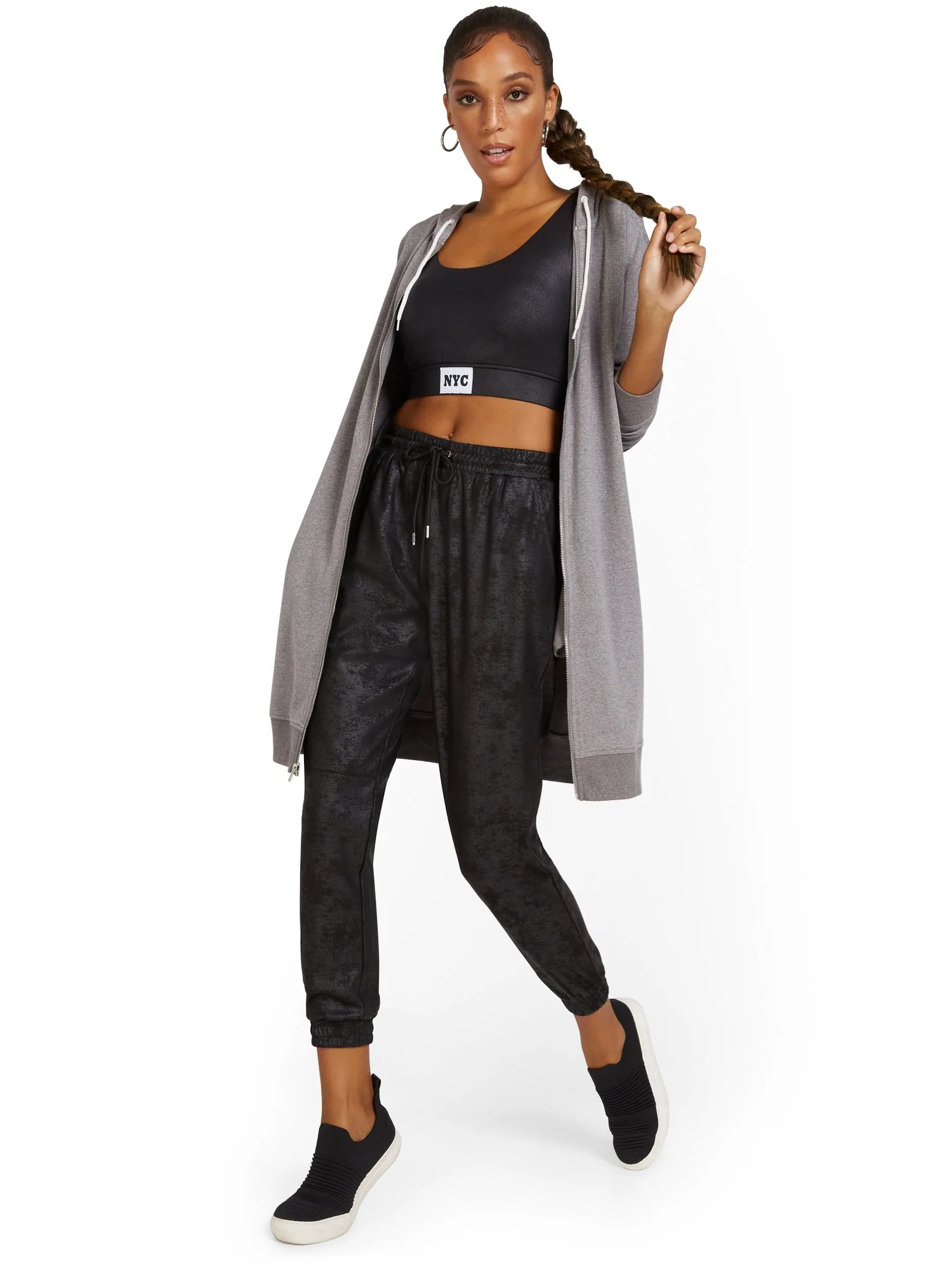 Oversized Zip-Front Hoodie - Image 2
