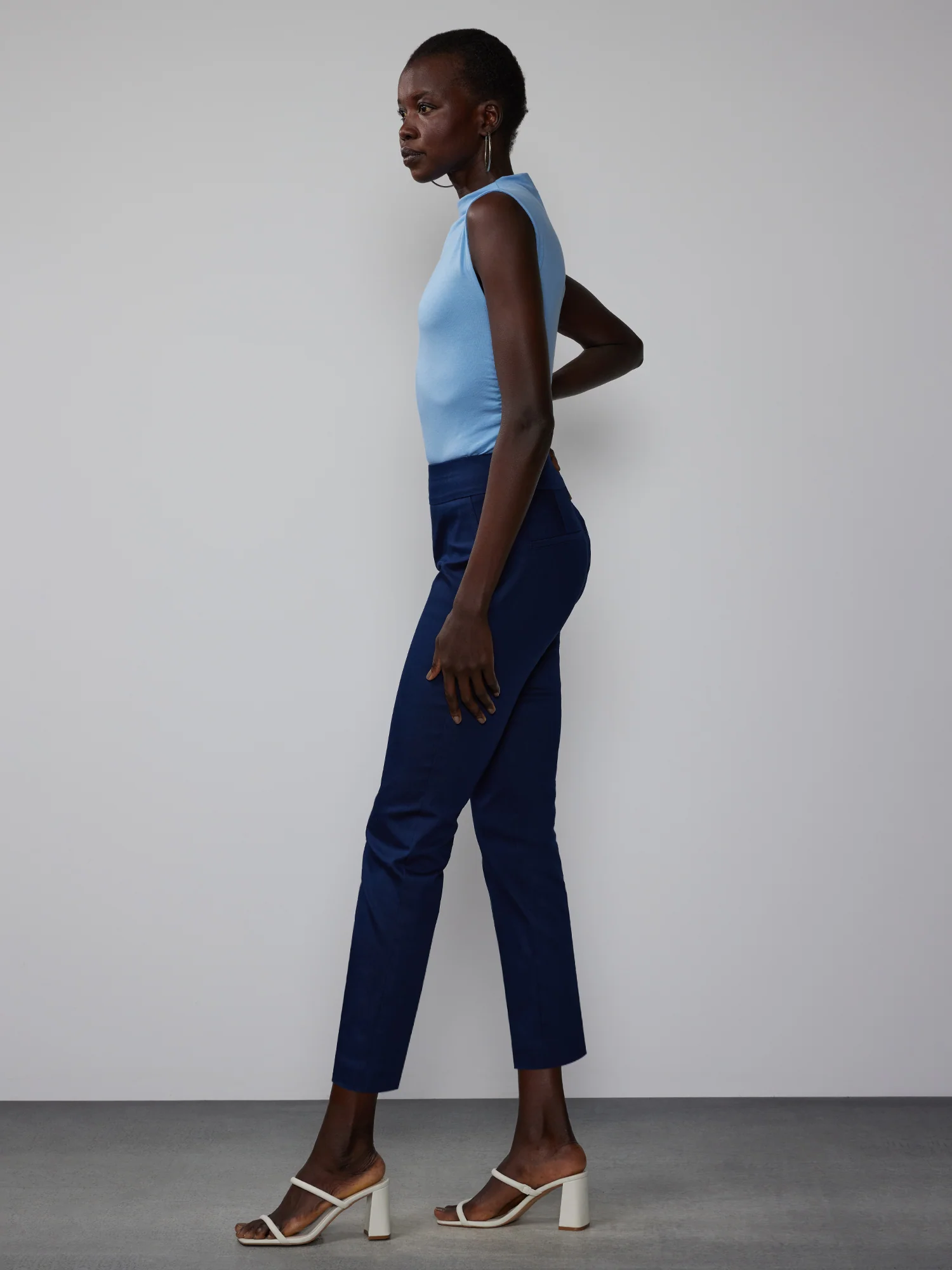 Petite High Rise Seamed Ankle Pant - Image 2