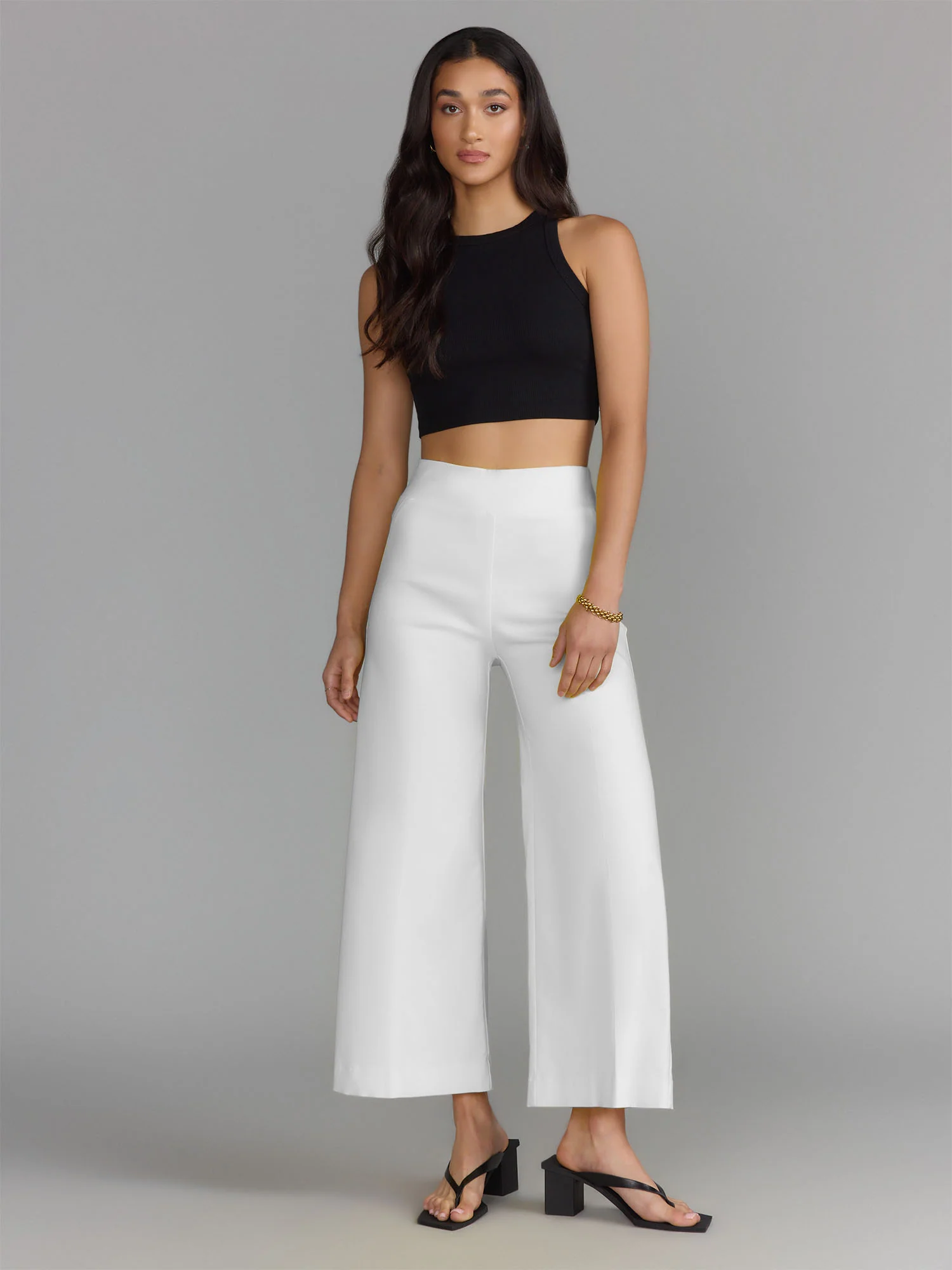 Petite Pull On Wide Leg Ankle Pant