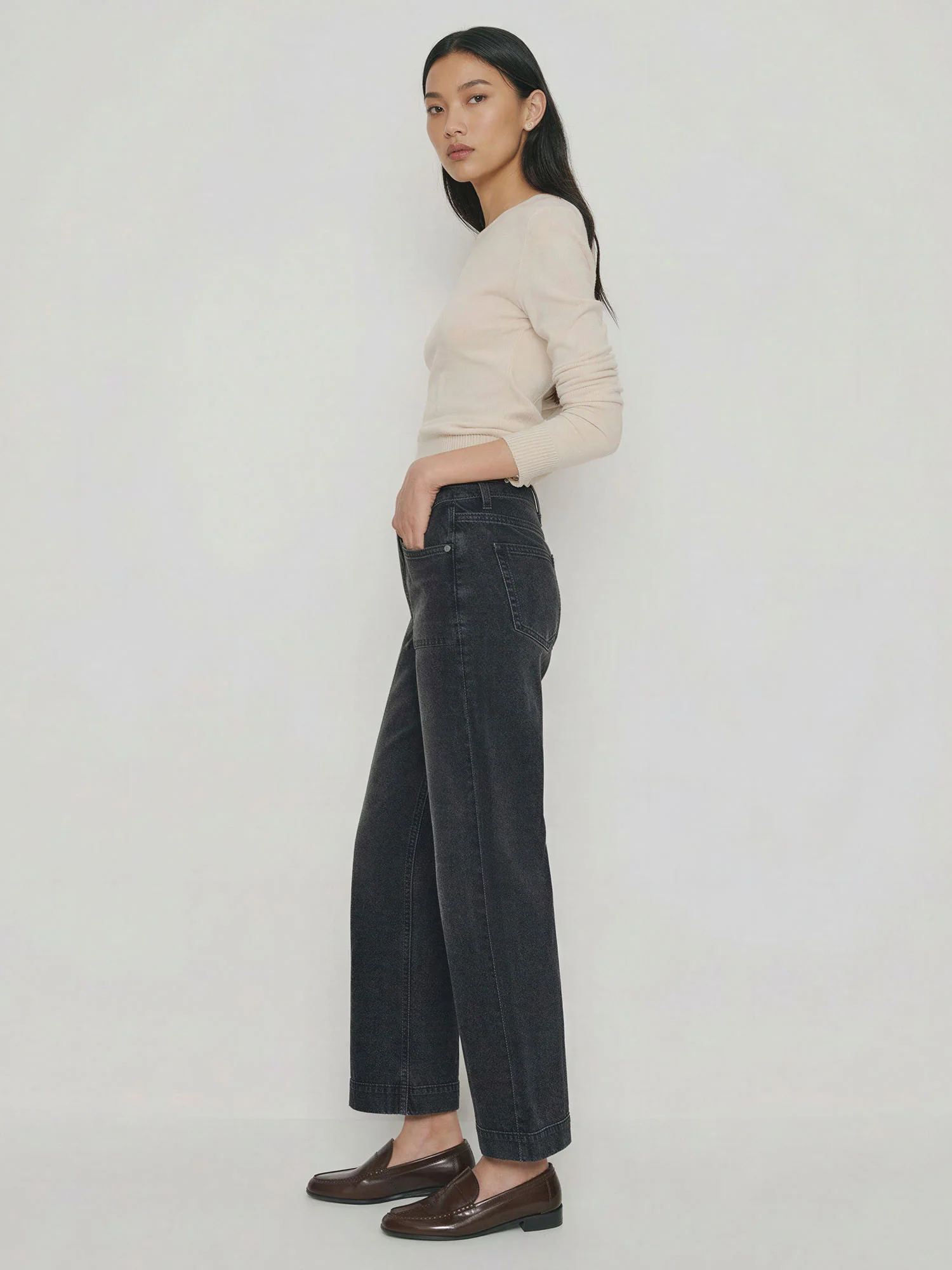 Painter Pocket Stretch Straight Leg Jeans - Image 3