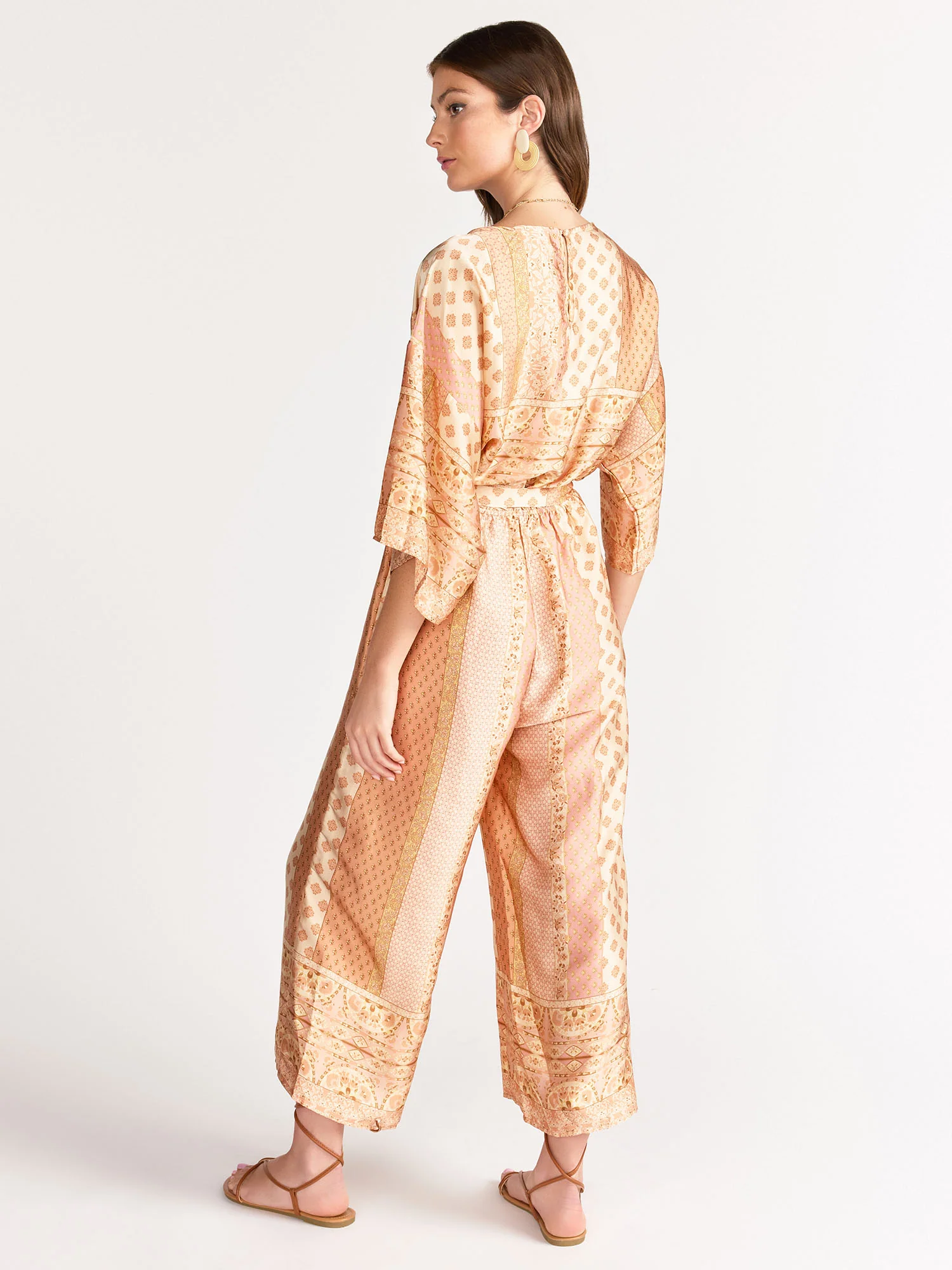 Dress Forum Paisley Border Print Satin Jumpsuit - Brands We Love - Image 5