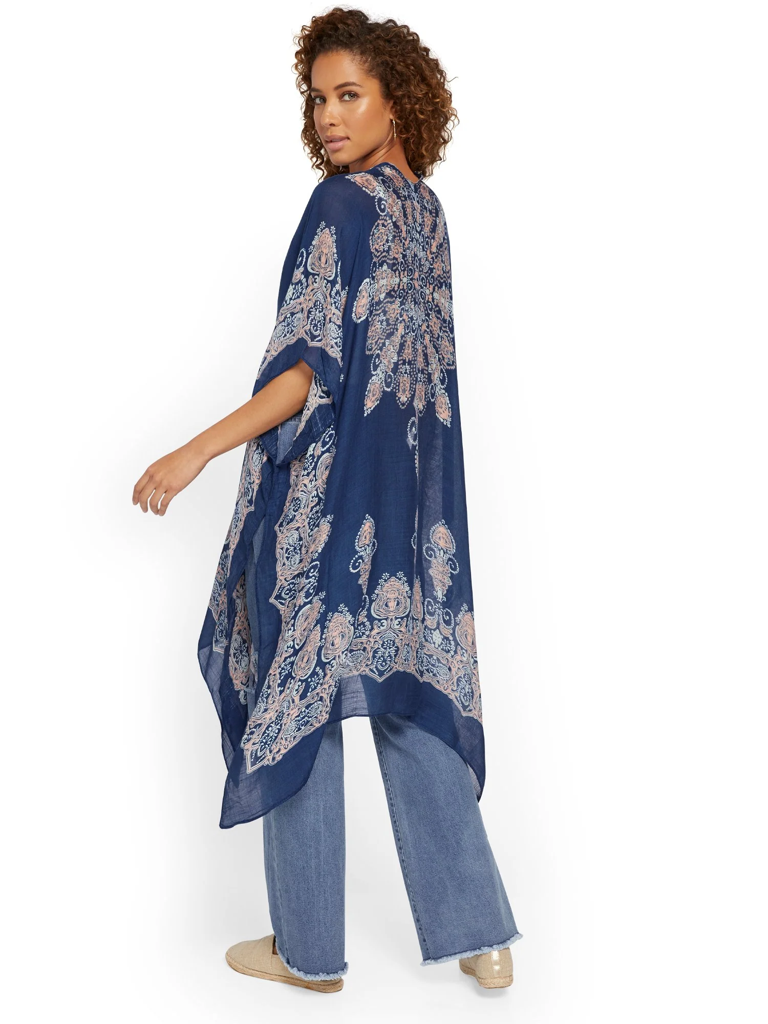 Justin Taylor Paisley-Print Midi Kimono - Brands We Love - Image 3