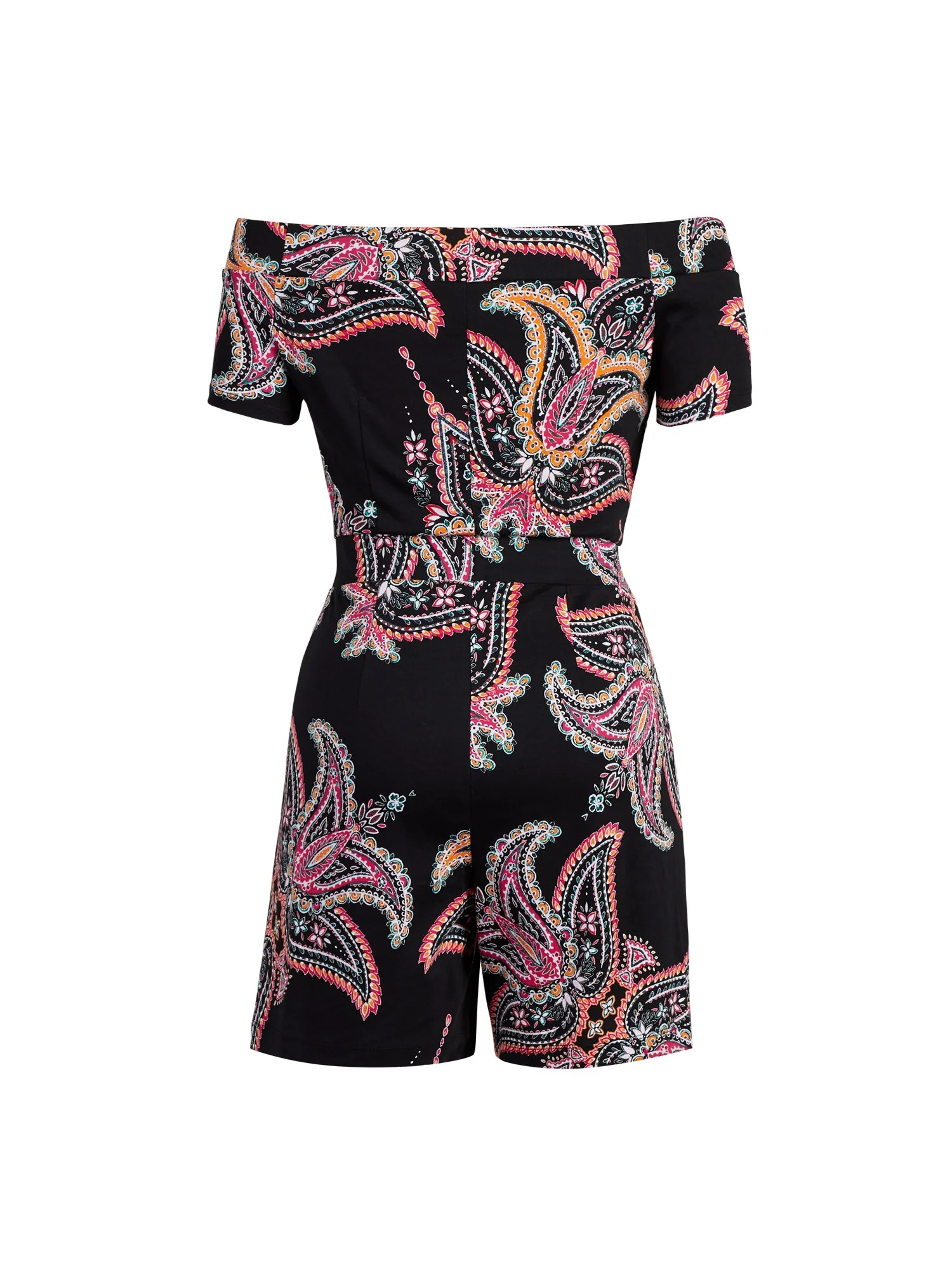 Paisley Print Off-Shoulder Romper - Image 3