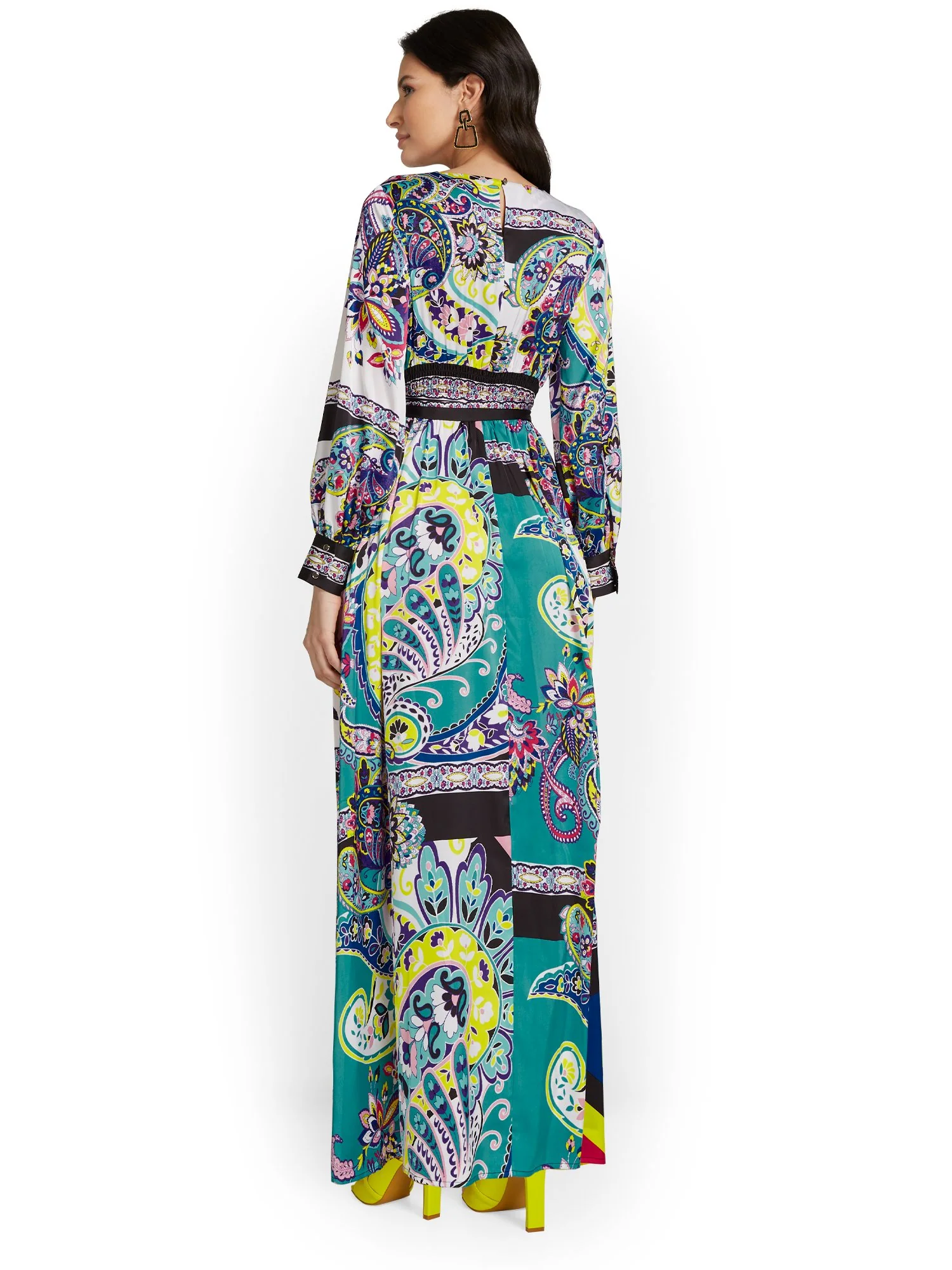 Paisley Wrap Maxi Dress - Image 2
