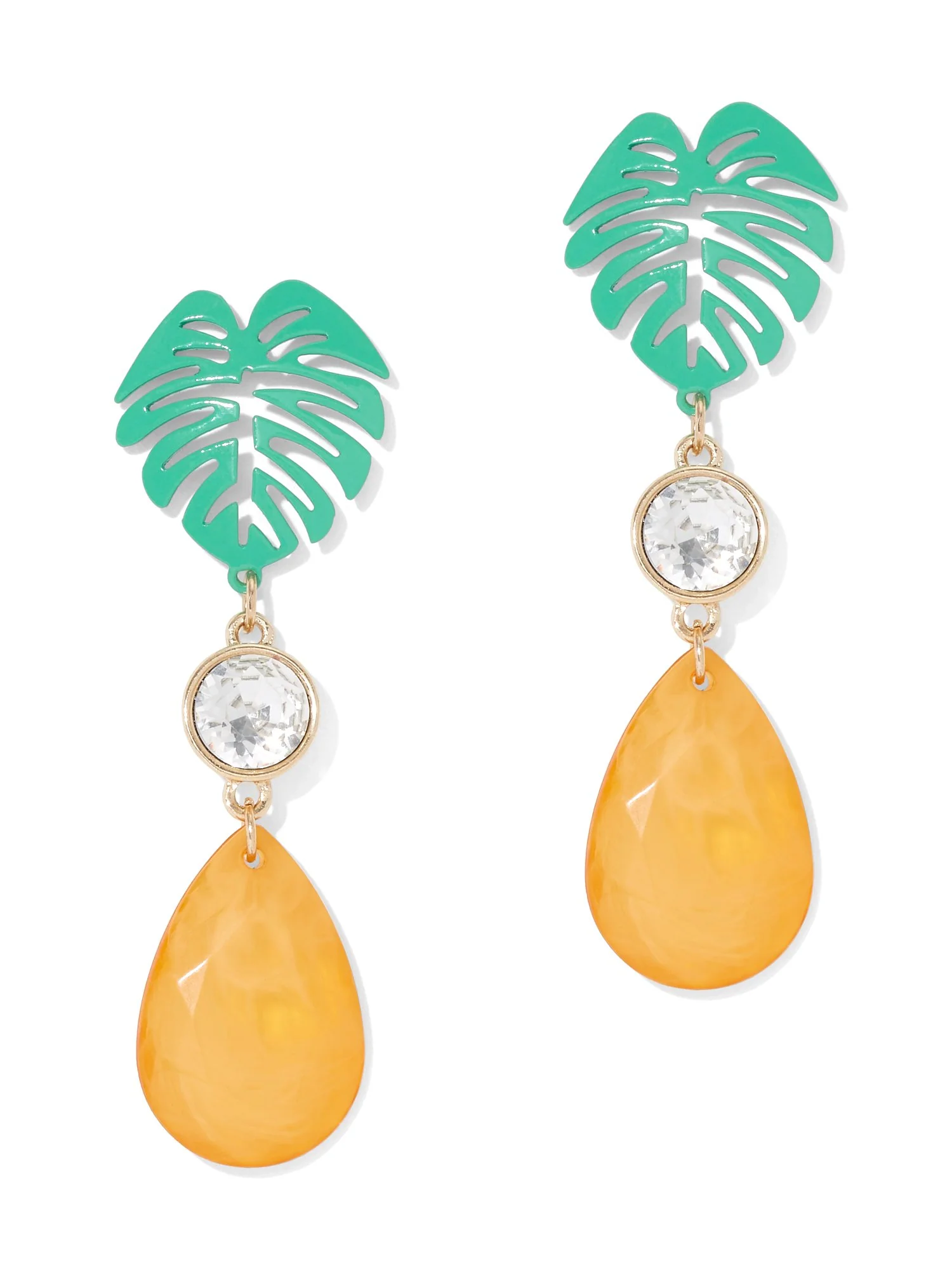 Palm Leaf Drop Earring