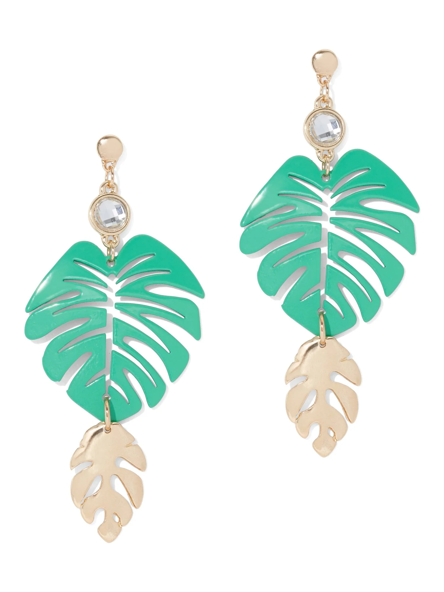 Palm Leaf Statement Drop Earring