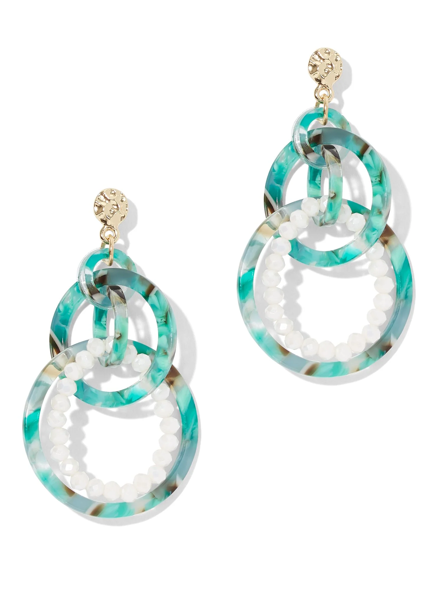 Palm-Print Hoop Drop Earring