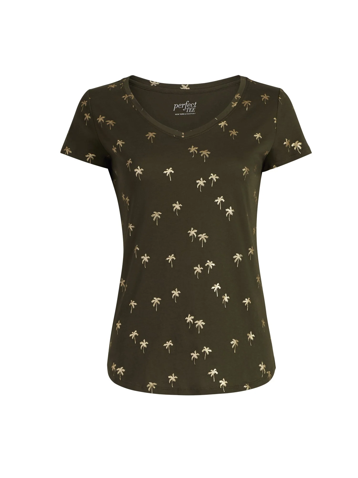 Palm-Print V-Neck Perfect Tee - Image 2