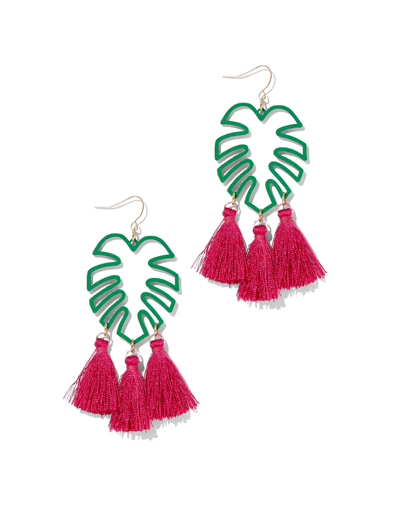 Palm Tree & Tassel Drop Earring