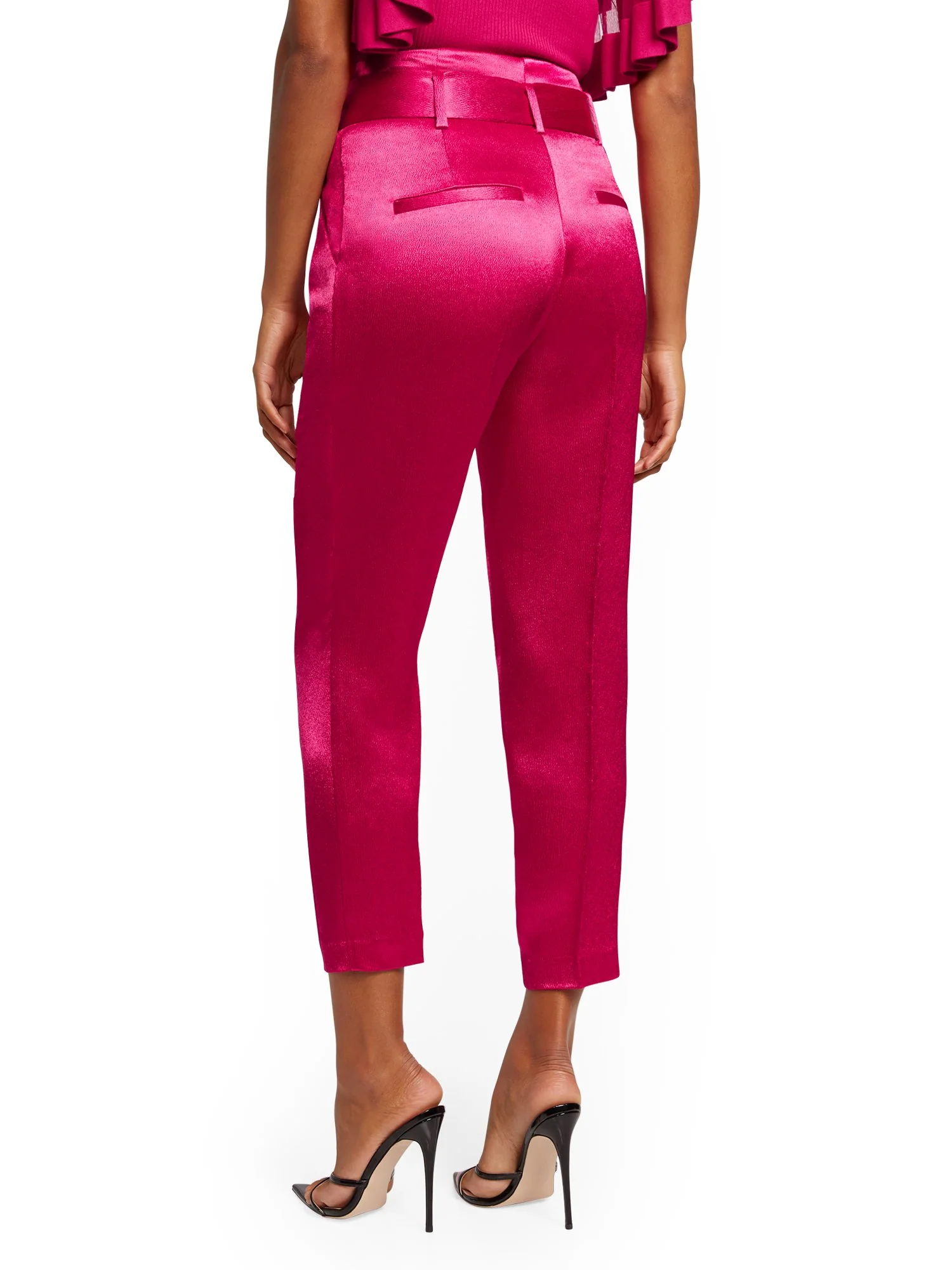Paperbag-Waist Slim Pant with Tie - Image 7