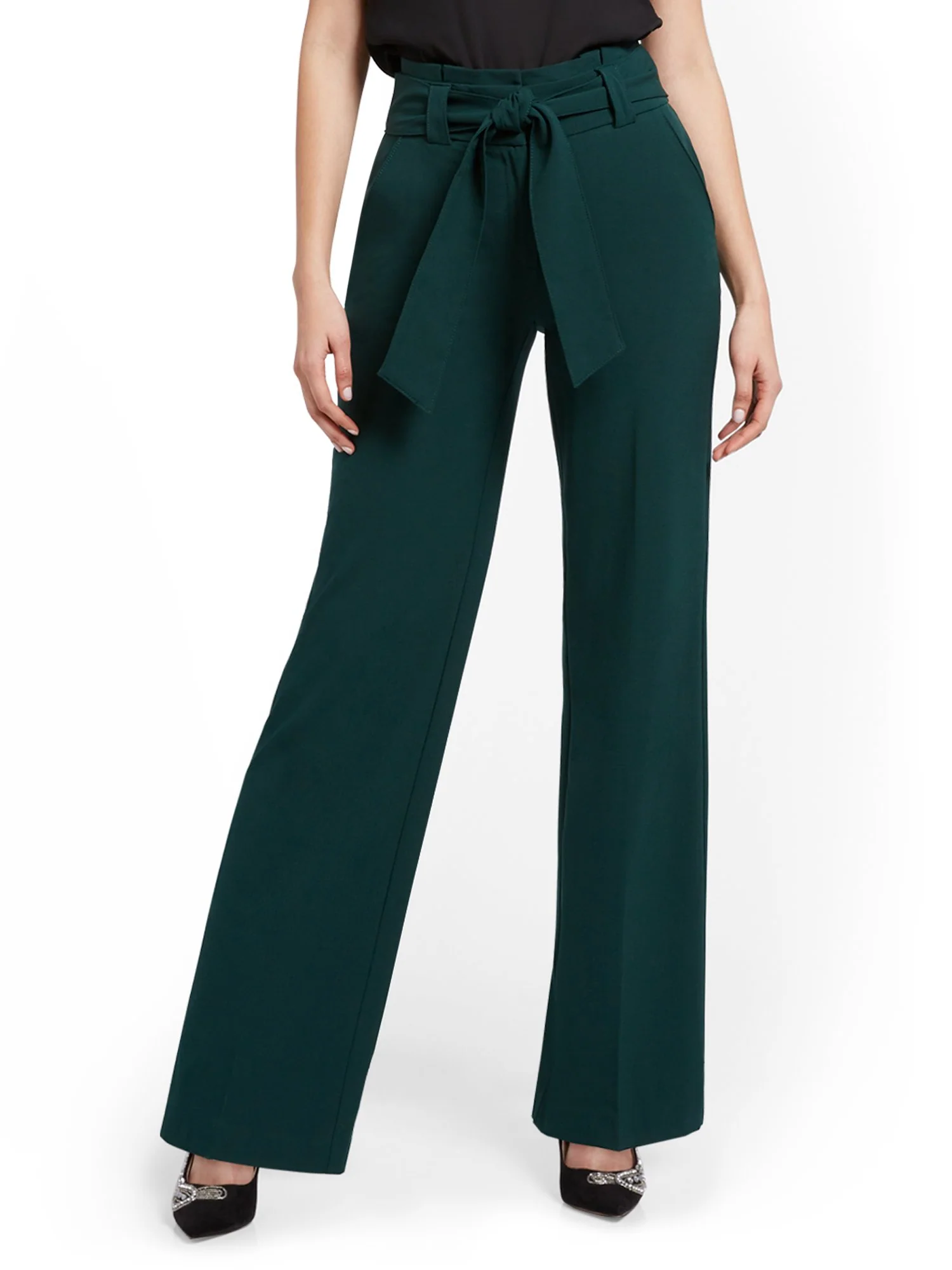 Paperbag-Waist Wide-Leg Pant - 7th Avenue - Image 11